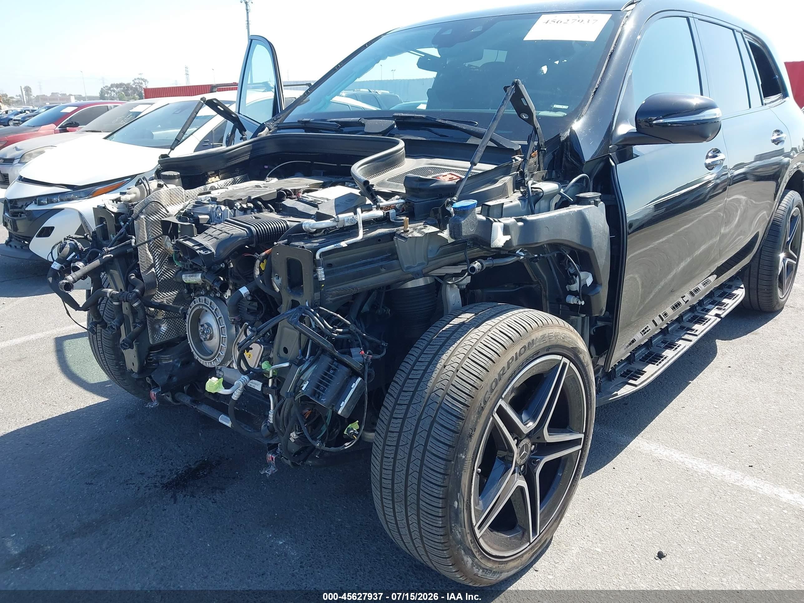 2025 Mercedes-Benz GLS-Class VIN 4JGFF5KE5SB291029 IAAI salvage auction — Front End, Salvage (California), sold $31,000 on 2026-08-20 (photo 6)