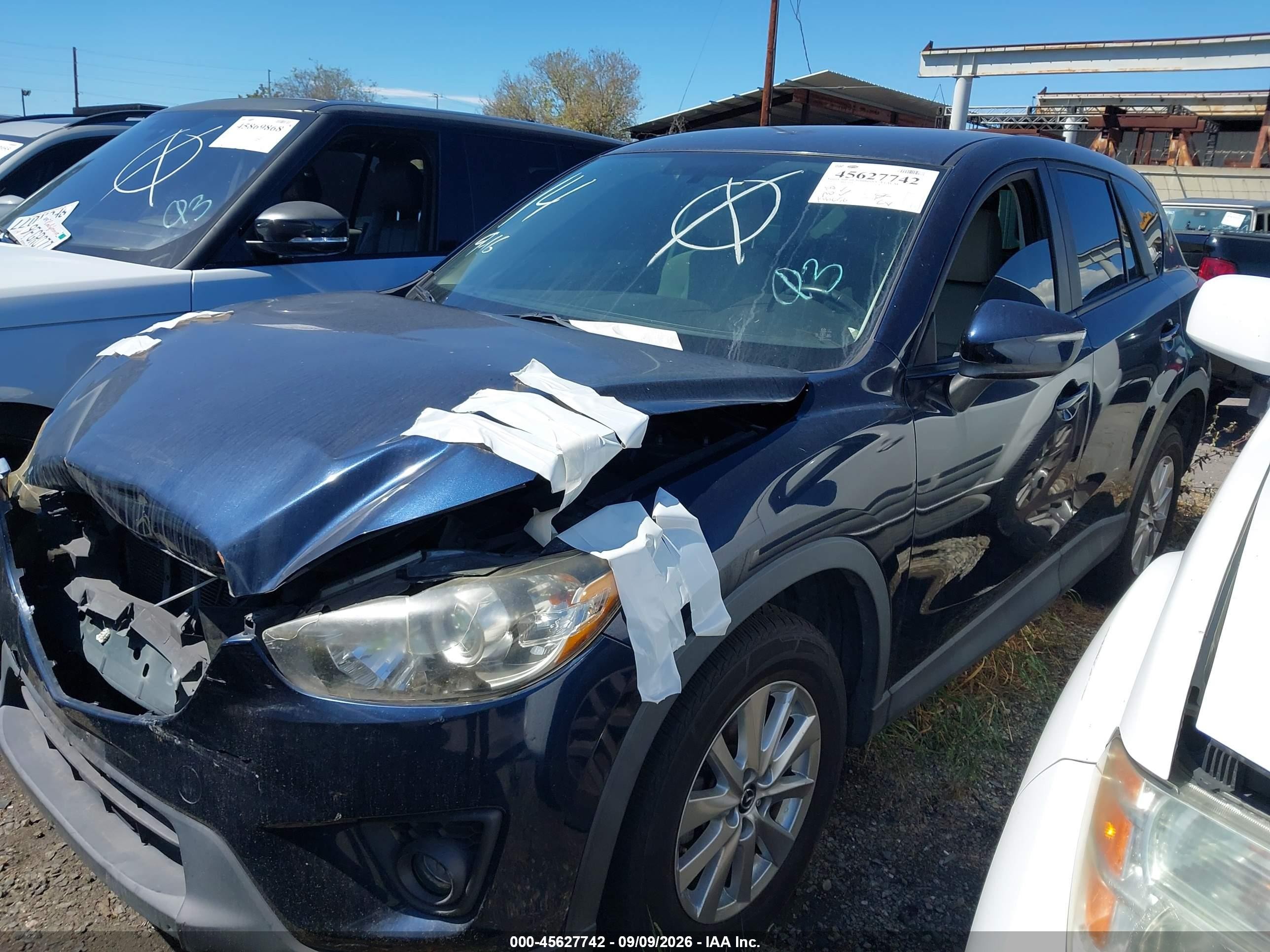 2015 Mazda Cx-5 VIN JM3KE2CY7F0527136 IAAI salvage auction — Front End, Salvage Certificate (California), sold $1,500 on 2026-09-11 (photo 2)
