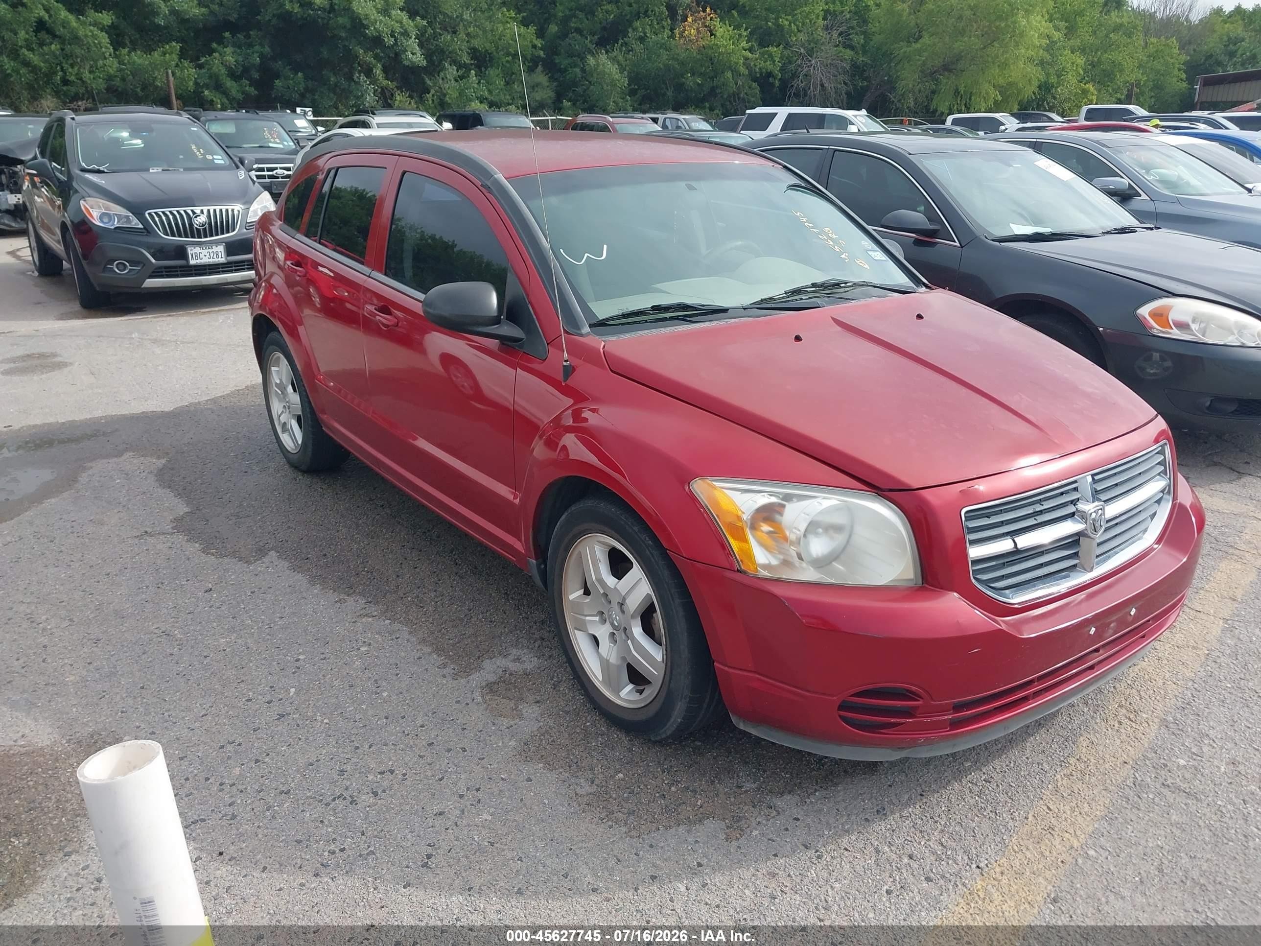 2009 Dodge Caliber VIN 1B3HB48A49D198977 IAAI salvage auction — Repossession, Clear (Texas), sold $475 on 2026-10-12 (photo 1)