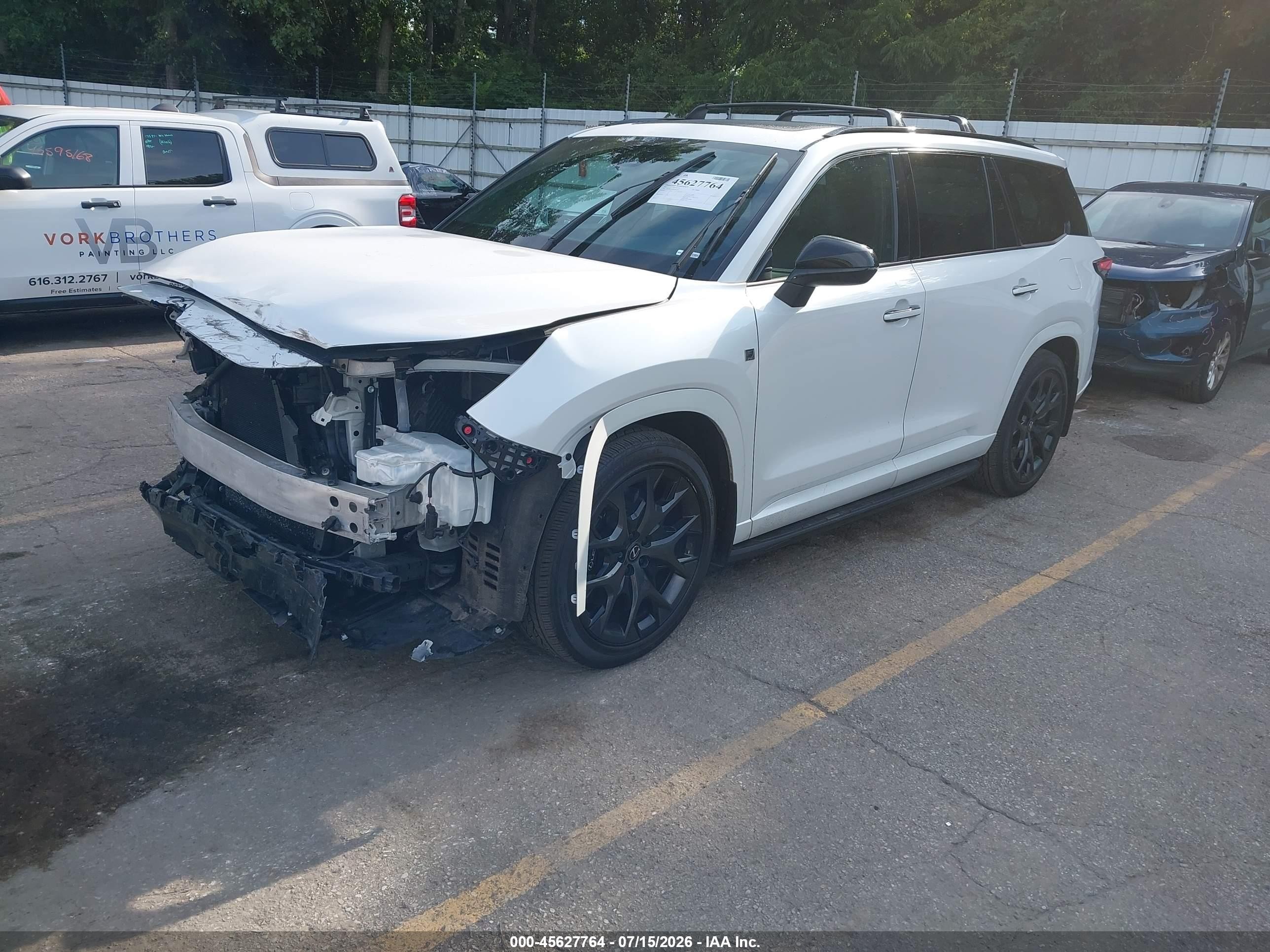2025 Lexus Tx VIN 5TDABAB69SS007972 IAAI salvage auction — Front End, Clear (Michigan), sold $38,000 on 2026-08-24 (photo 2)