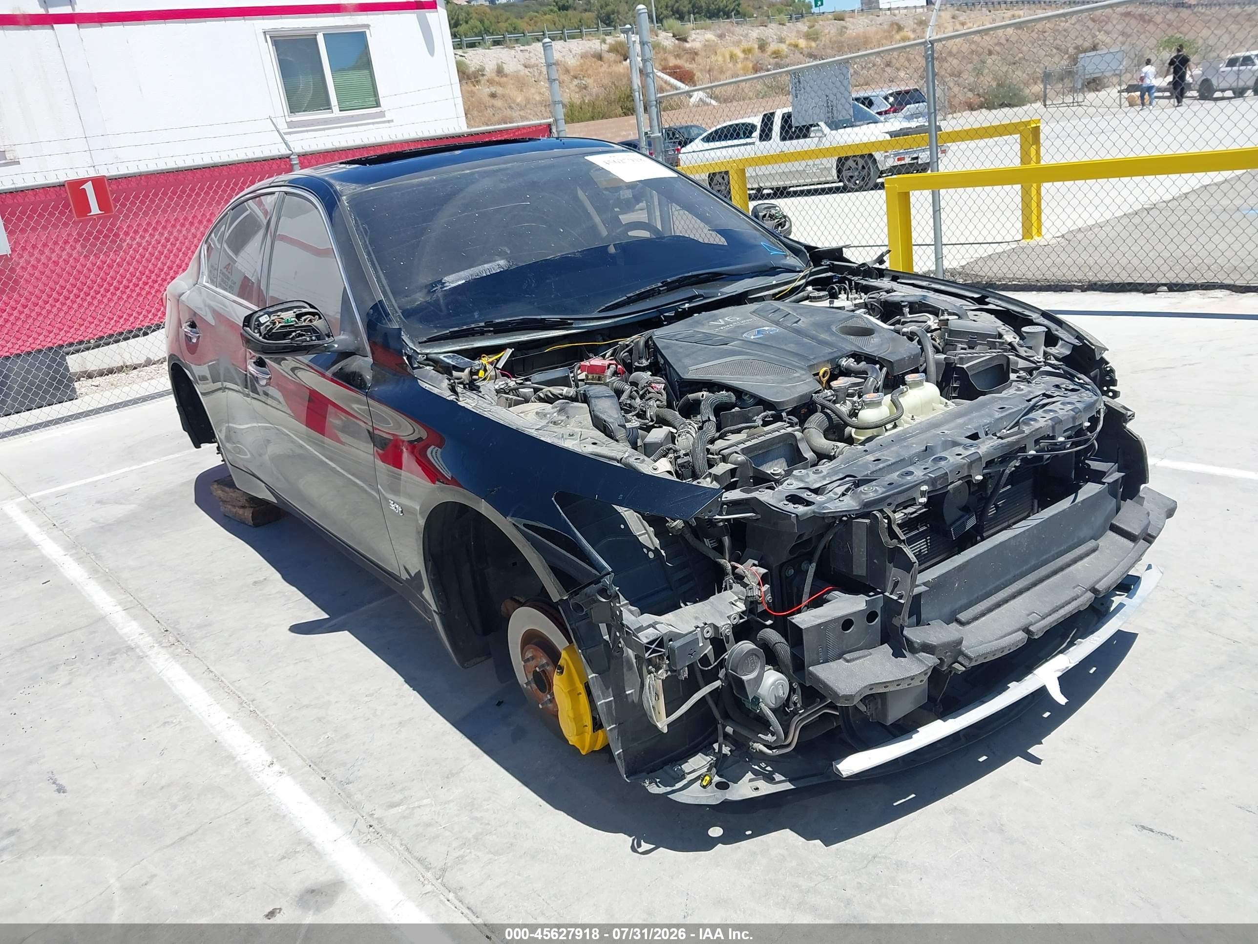 2019 Infiniti Q50 VIN JN1EV7AP0KM512223 IAAI salvage auction — Theft, Salvage (California), sold $3,200 on 2026-09-24 (photo 1)