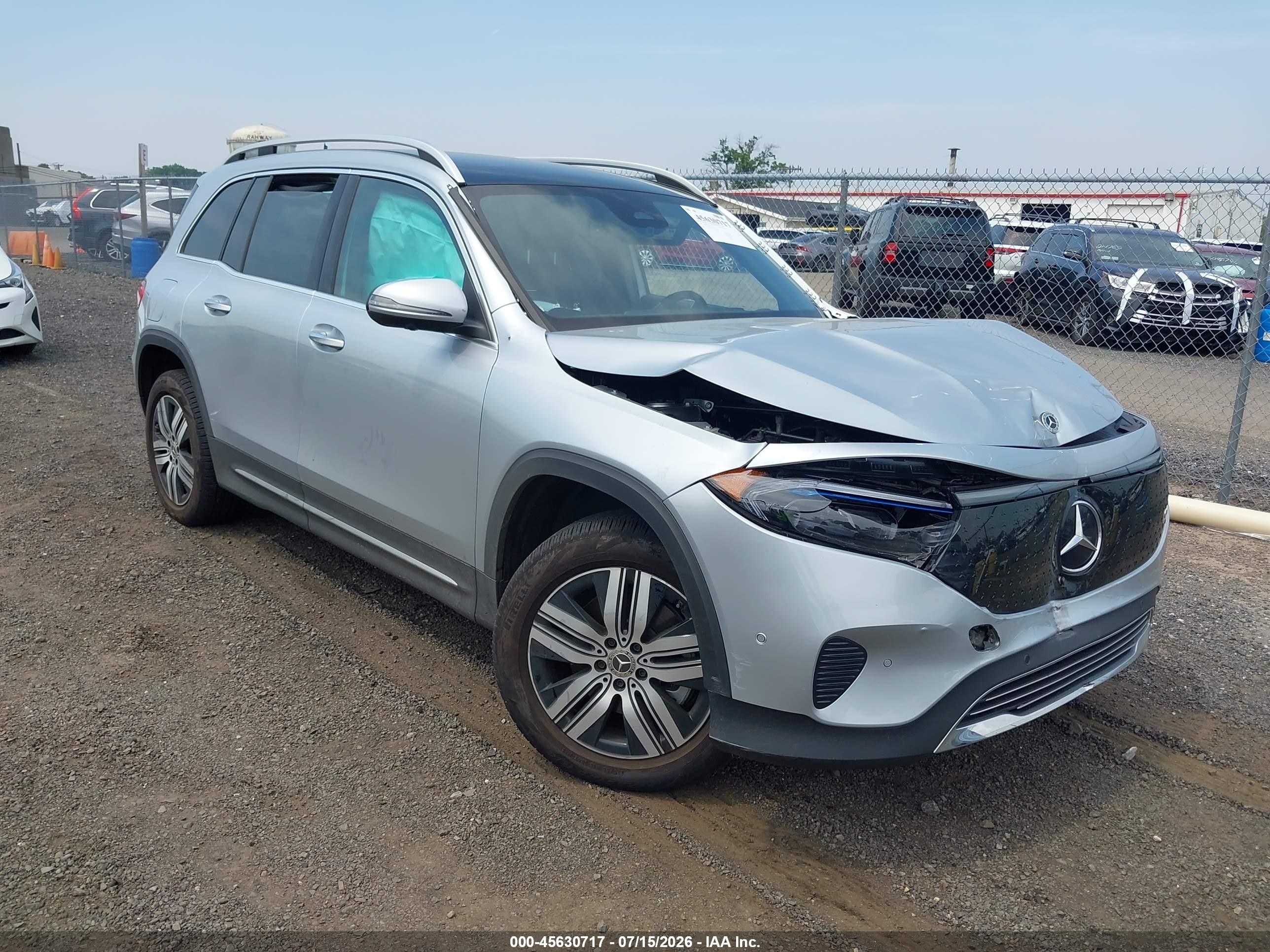 2025 Mercedes-Benz EQB VIN W1N9M0KB6SN153457 — IAAI salvage auction photo