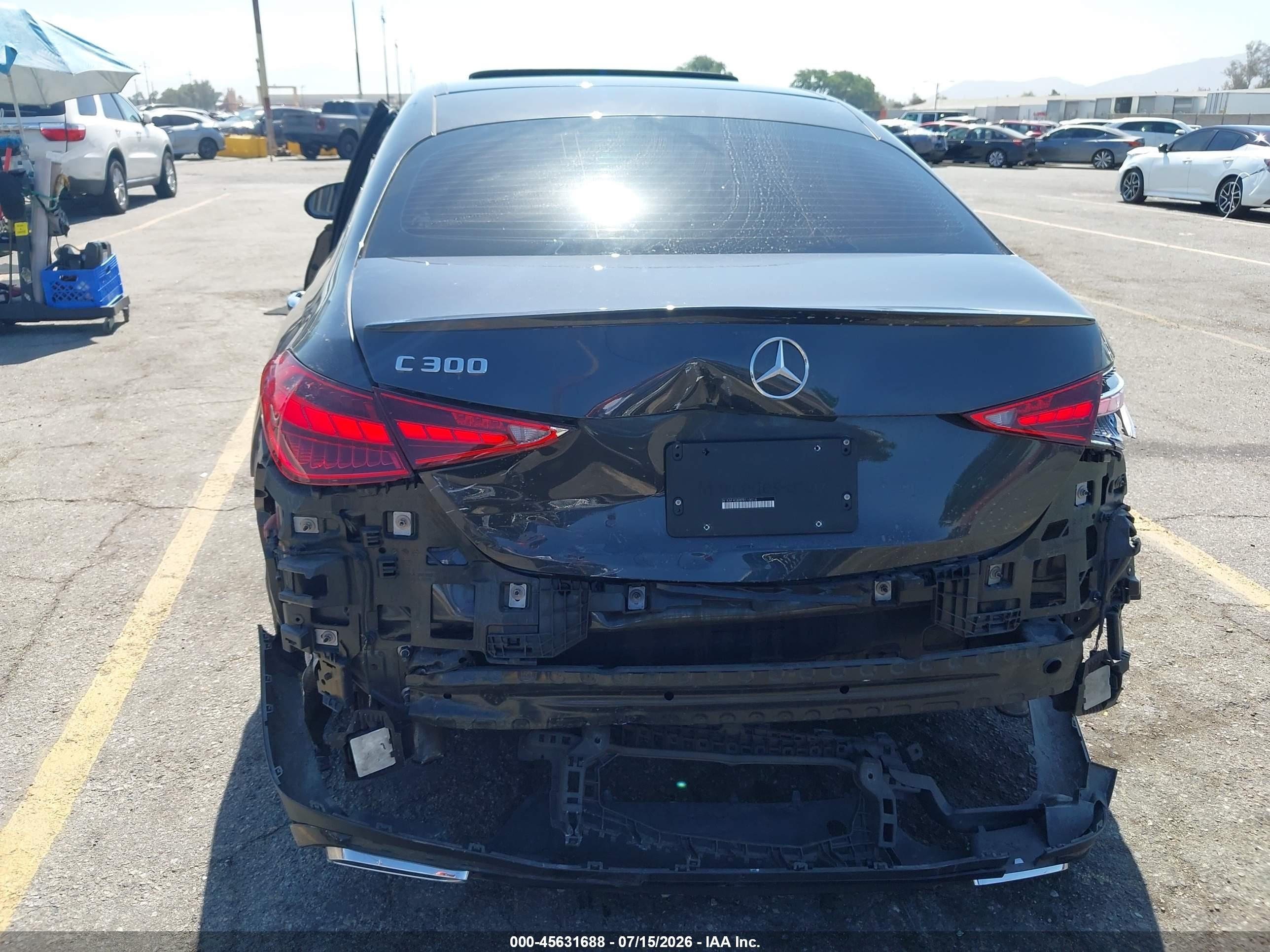2023 Mercedes-benz C-klasse VIN W1KAF4GB8PR110016 IAAI salvage auction — Front & Rear, Salvage (California), sold $11,700 on 2026-08-27 (photo 6)