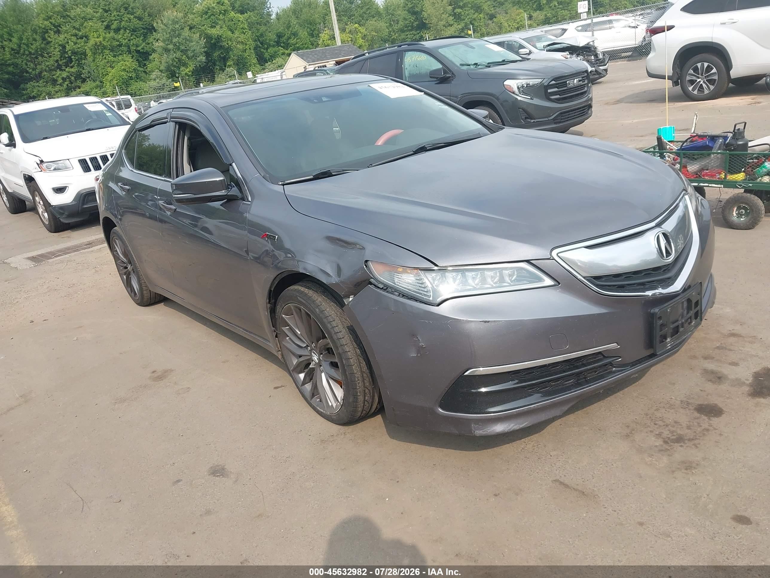 2017 Acura Tlx VIN 19UUB1F55HA011037 IAAI salvage auction — Unknown, Salvage (Connecticut), sold $1,400 on 2026-09-17 (photo 1)