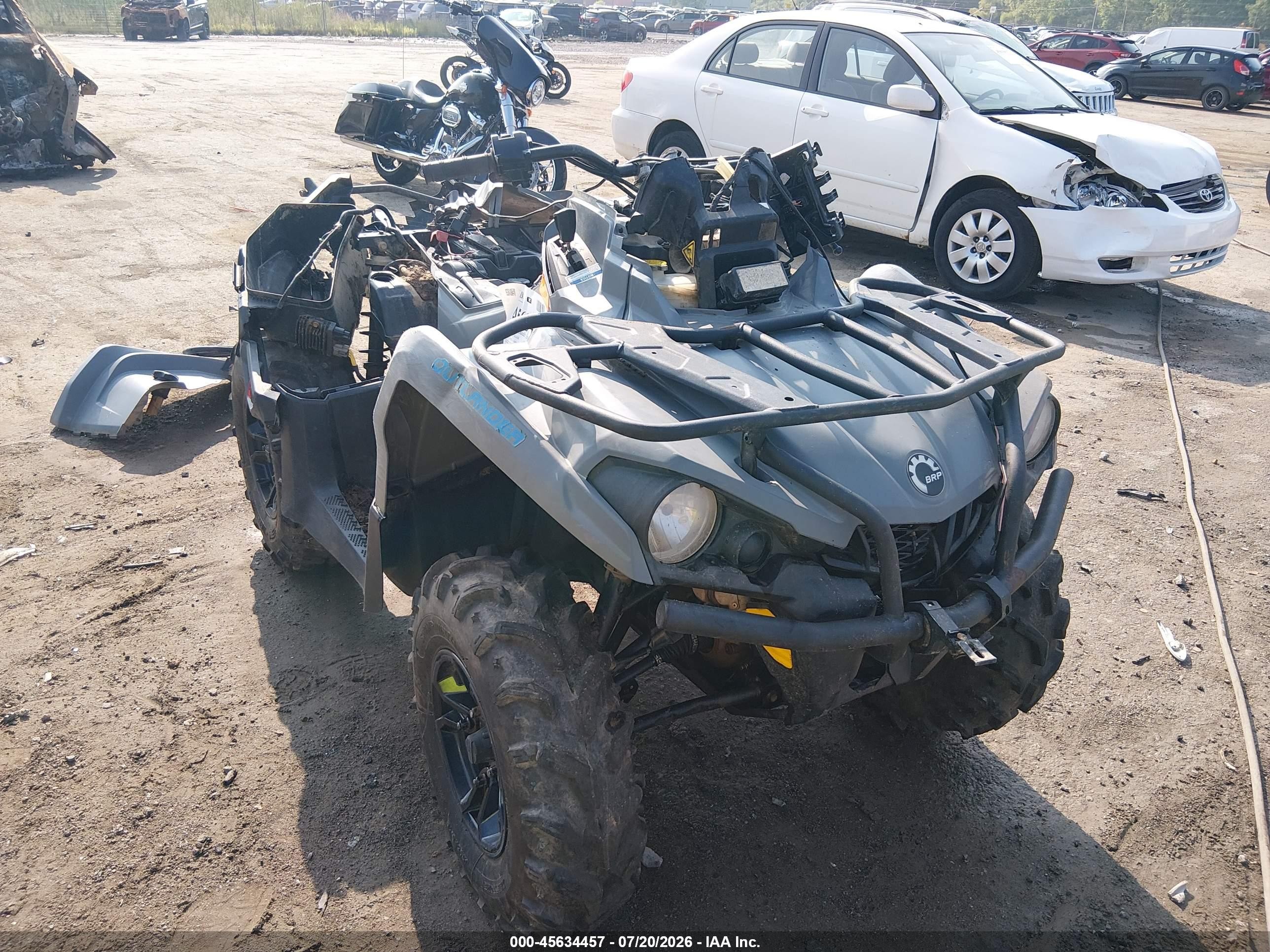 2022 Can-am/ brp Outlander VIN 3JBLGAR41NJ005480 IAAI salvage auction — Rollover, Salvage (West Virginia), sold $1,250 on 2026-10-14 (photo 1)