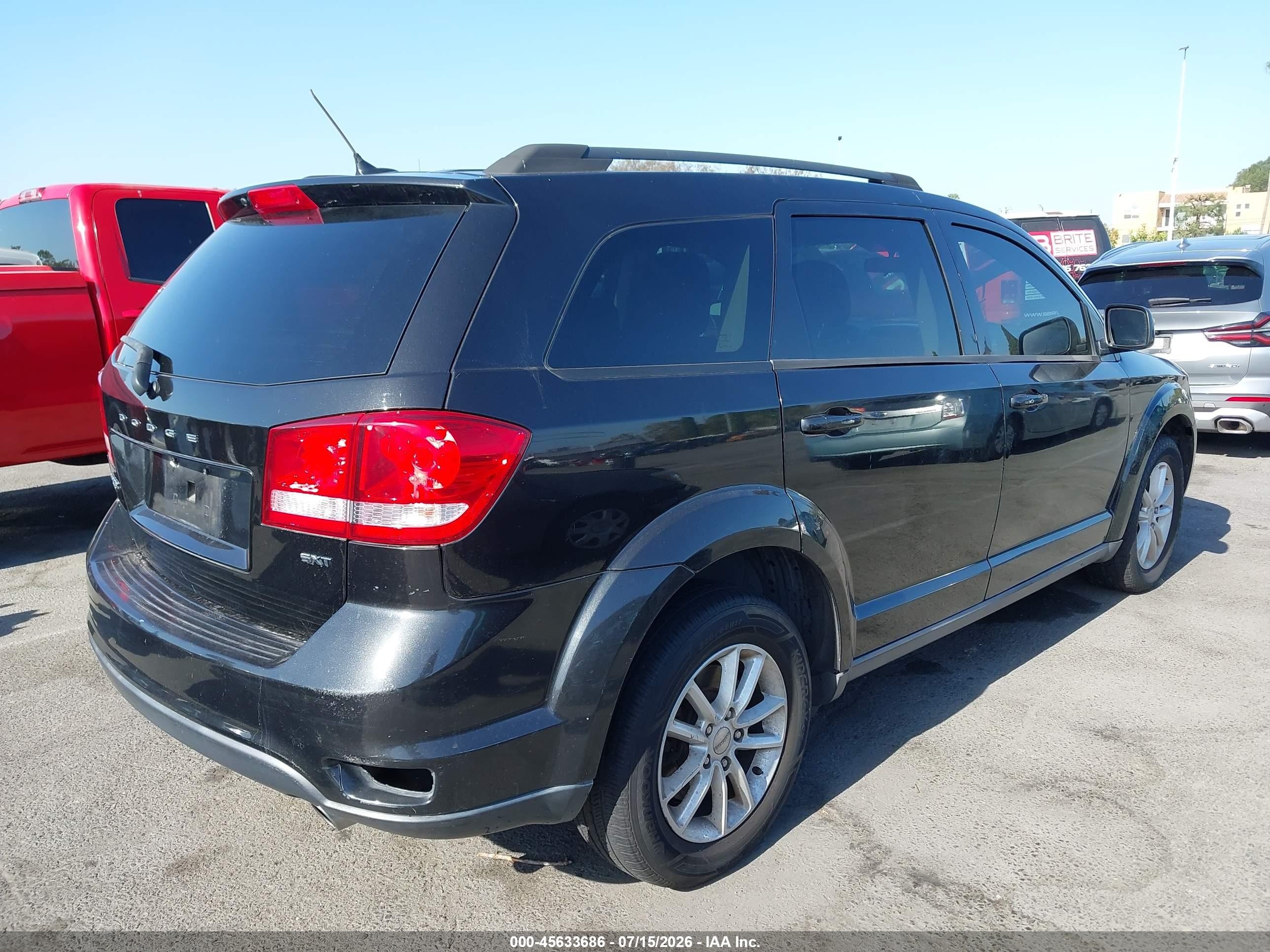 2013 Dodge Journey VIN 3C4PDDBG1DT593283 IAAI salvage auction — Normal Wear, Clear - Dealer Only (California), sold $475 on 2026-09-03 (photo 4)
