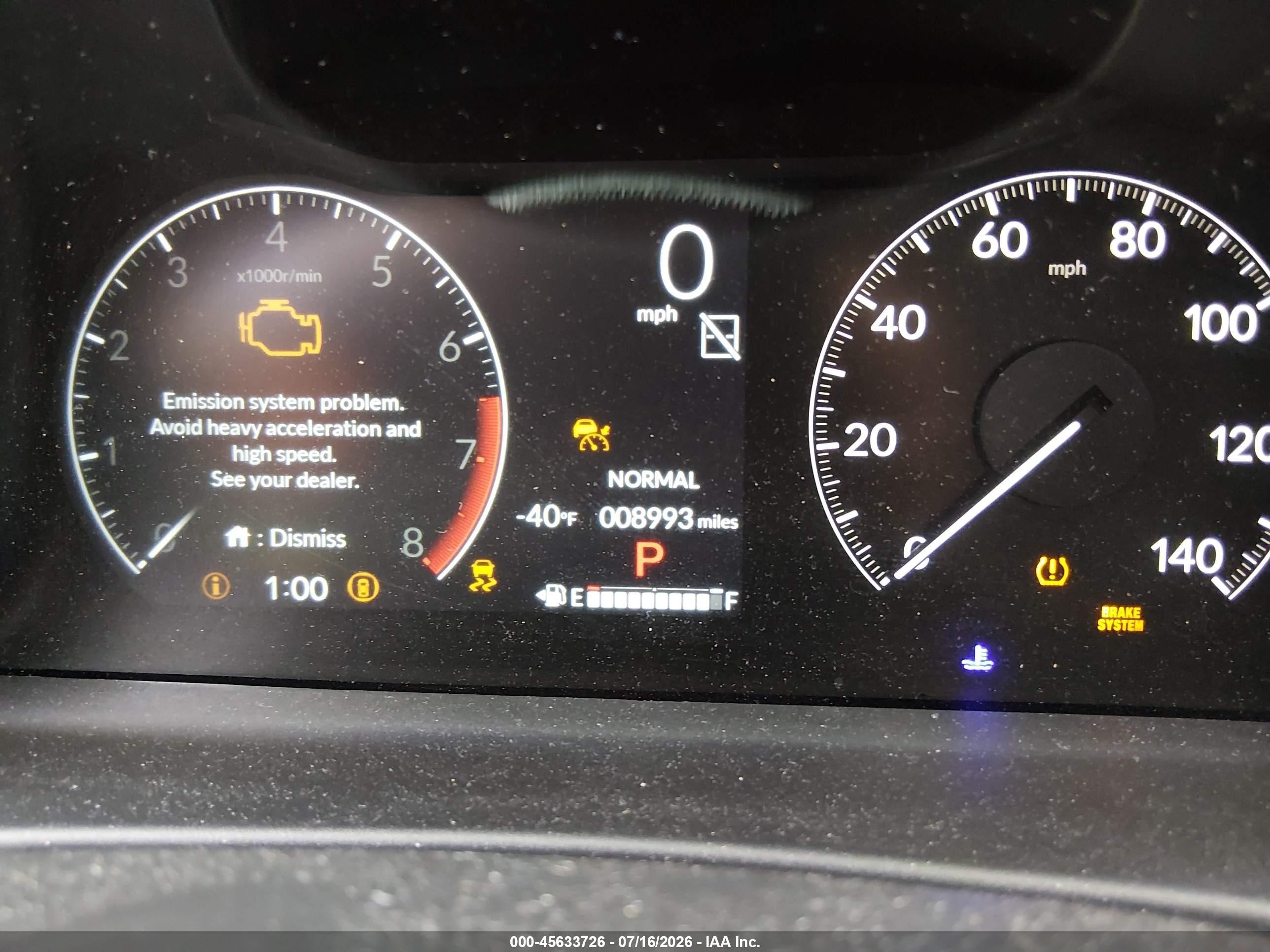 2025 Honda Pilot VIN 5FNYG2H43SB040630 IAAI salvage auction — Unknown, Salvage (Montana), sold $12,500 on 2026-09-16 (photo 7)
