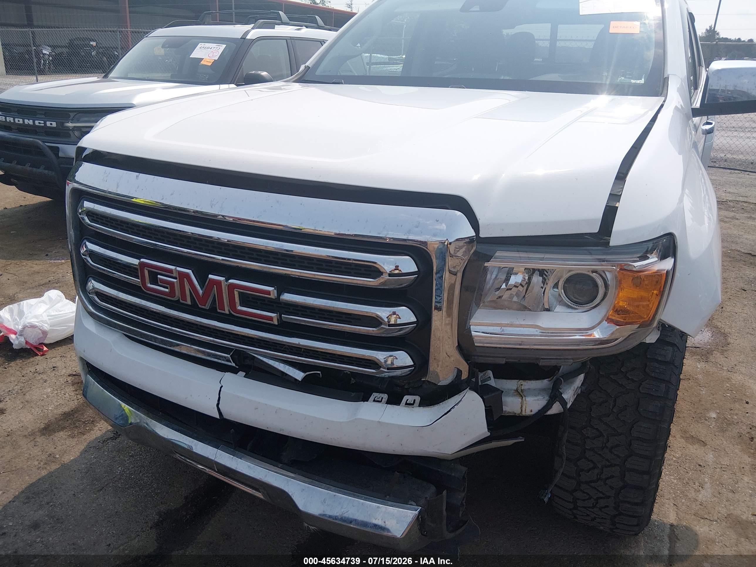 2016 Gmc Canyon VIN 1GTG6DE32G1197748 IAAI salvage auction — Front End, Salvage (West Virginia), sold $1,600 on 2026-09-05 (photo 6)
