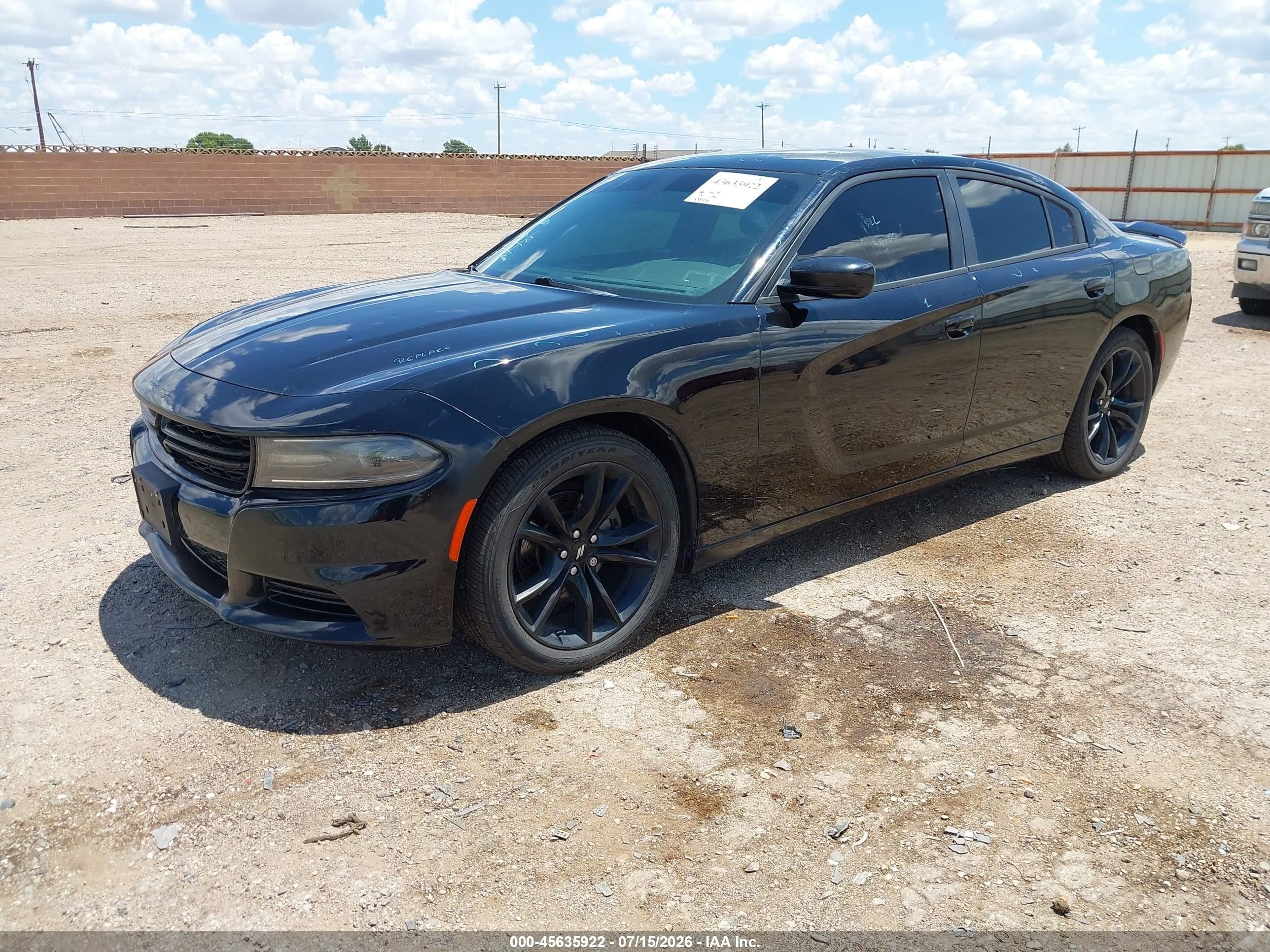 2018 Dodge Charger VIN 2C3CDXBG6JH157389 IAAI salvage auction — Hail, Salvage (Texas), sold $3,300 on 2026-09-25 (photo 2)