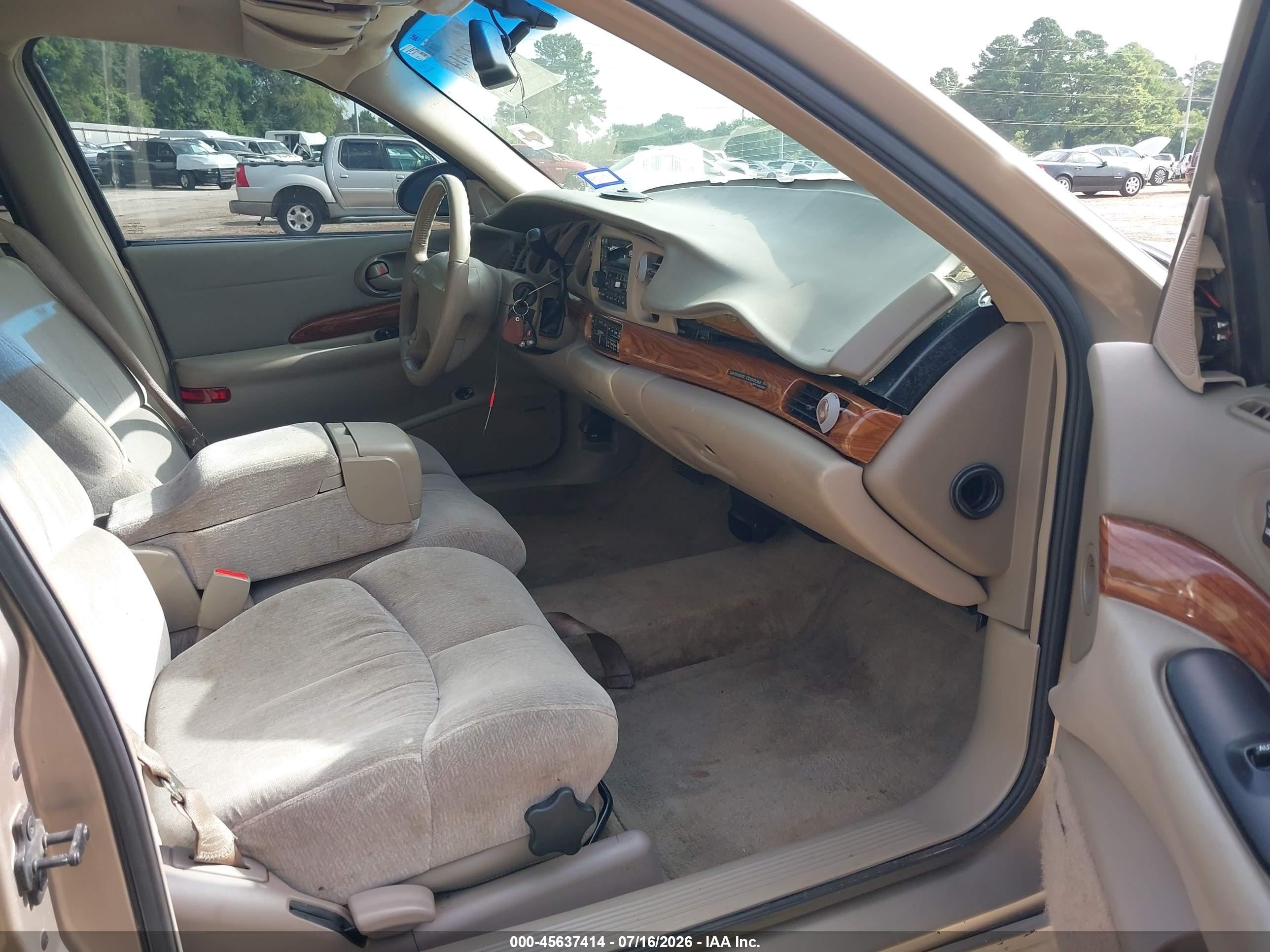 2001 Buick LeSabre VIN 1G4HP54K214156036 IAAI salvage auction — Front End, Original (Texas), sold $250 on 2026-09-12 (photo 5)