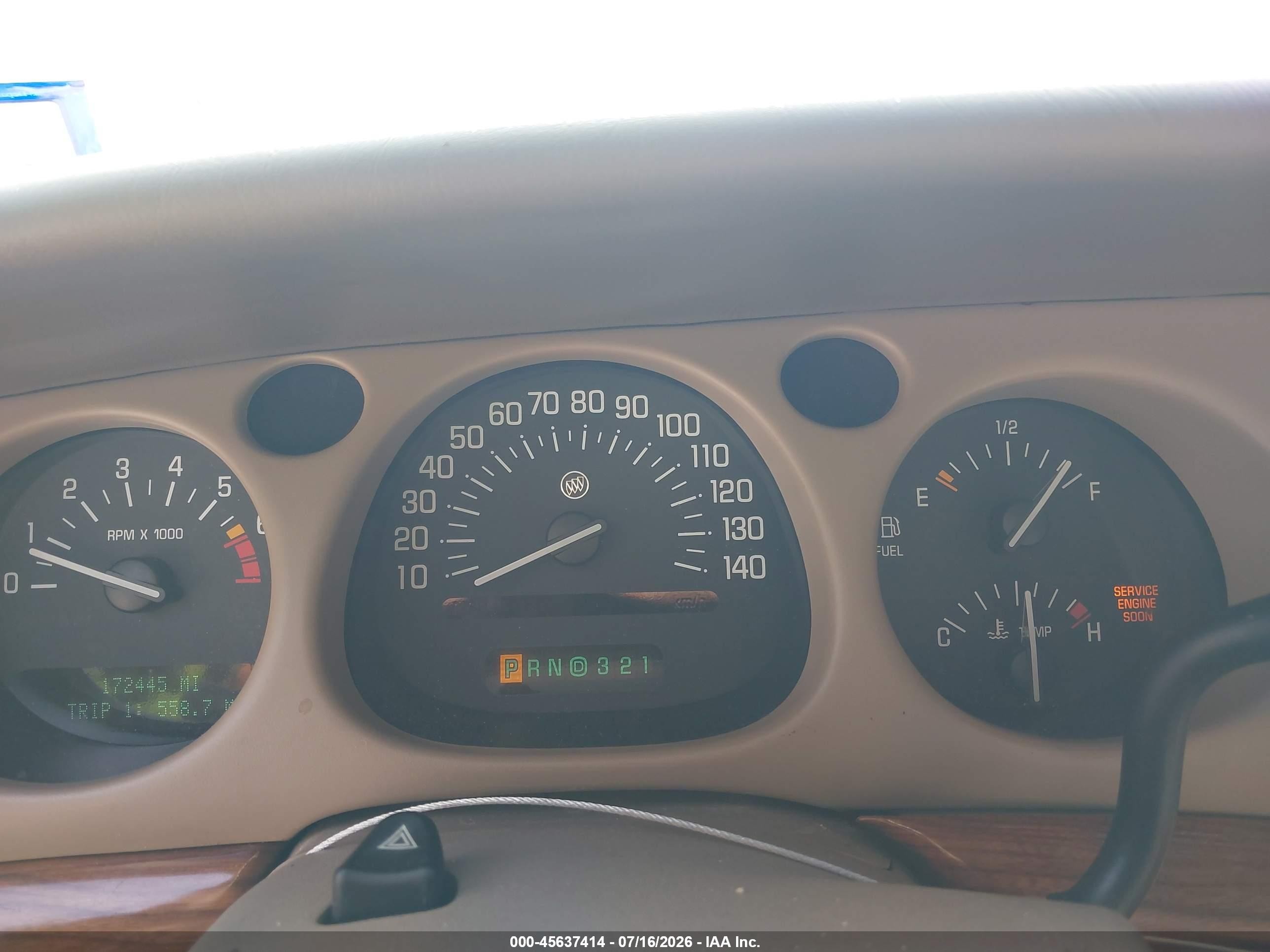 2001 Buick LeSabre VIN 1G4HP54K214156036 IAAI salvage auction — Front End, Original (Texas), sold $250 on 2026-09-12 (photo 7)