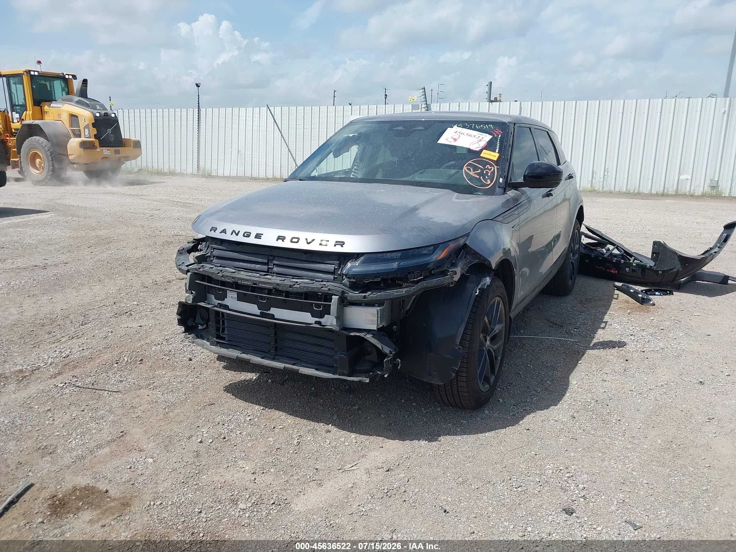 2026 Land rover Range rover evoque VIN SALZJ2FX1TH290400 IAAI salvage auction — Front End, Original (Texas), sold $14,600 on 2026-09-12 (photo 2)