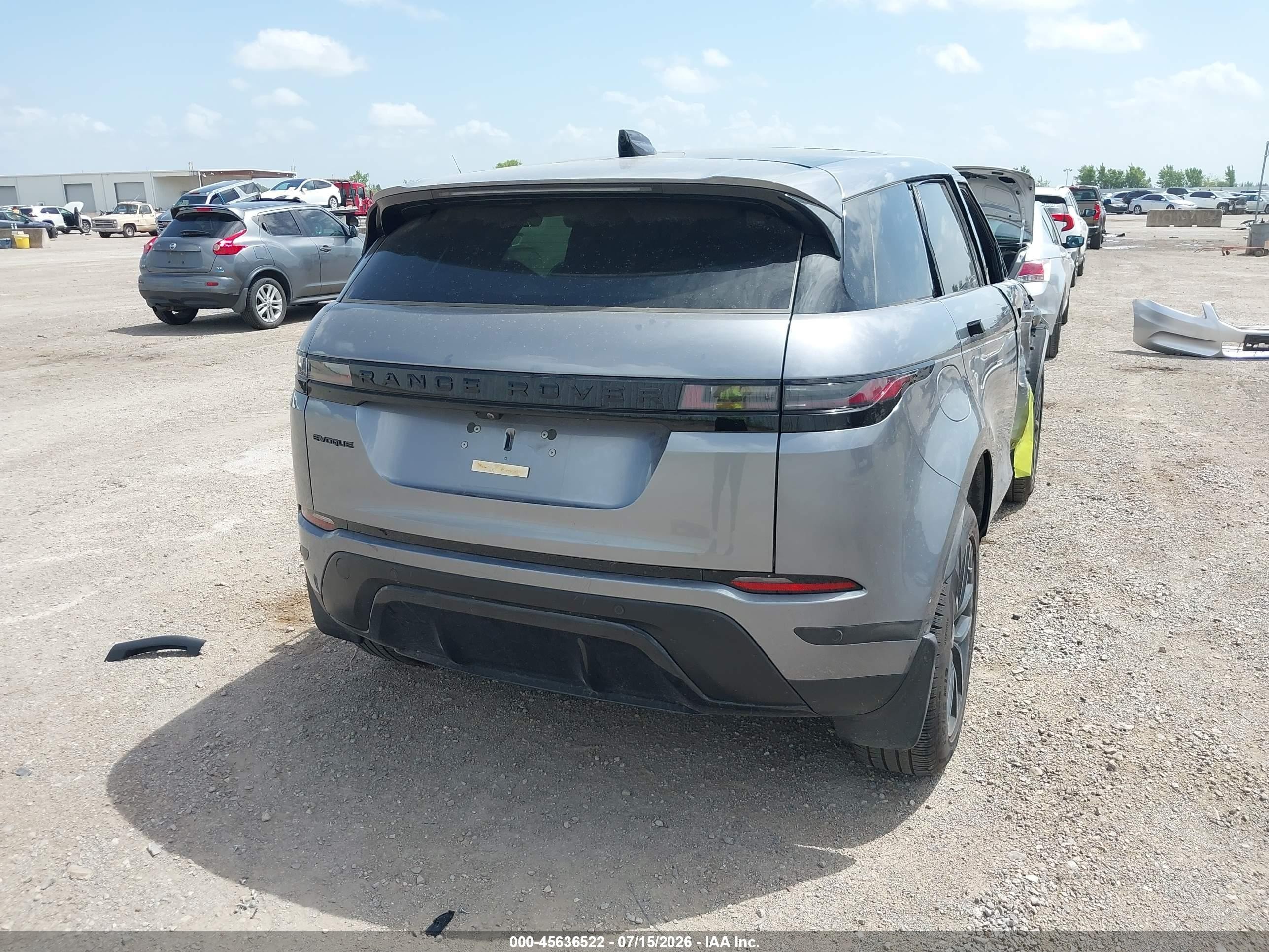 2026 Land rover Range rover evoque VIN SALZJ2FX1TH290400 IAAI salvage auction — Front End, Original (Texas), sold $14,600 on 2026-09-12 (photo 4)