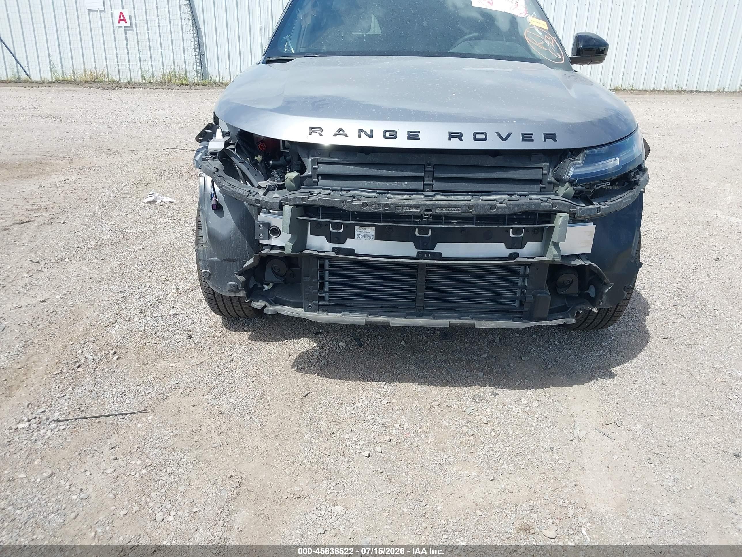 2026 Land rover Range rover evoque VIN SALZJ2FX1TH290400 IAAI salvage auction — Front End, Original (Texas), sold $14,600 on 2026-09-12 (photo 6)