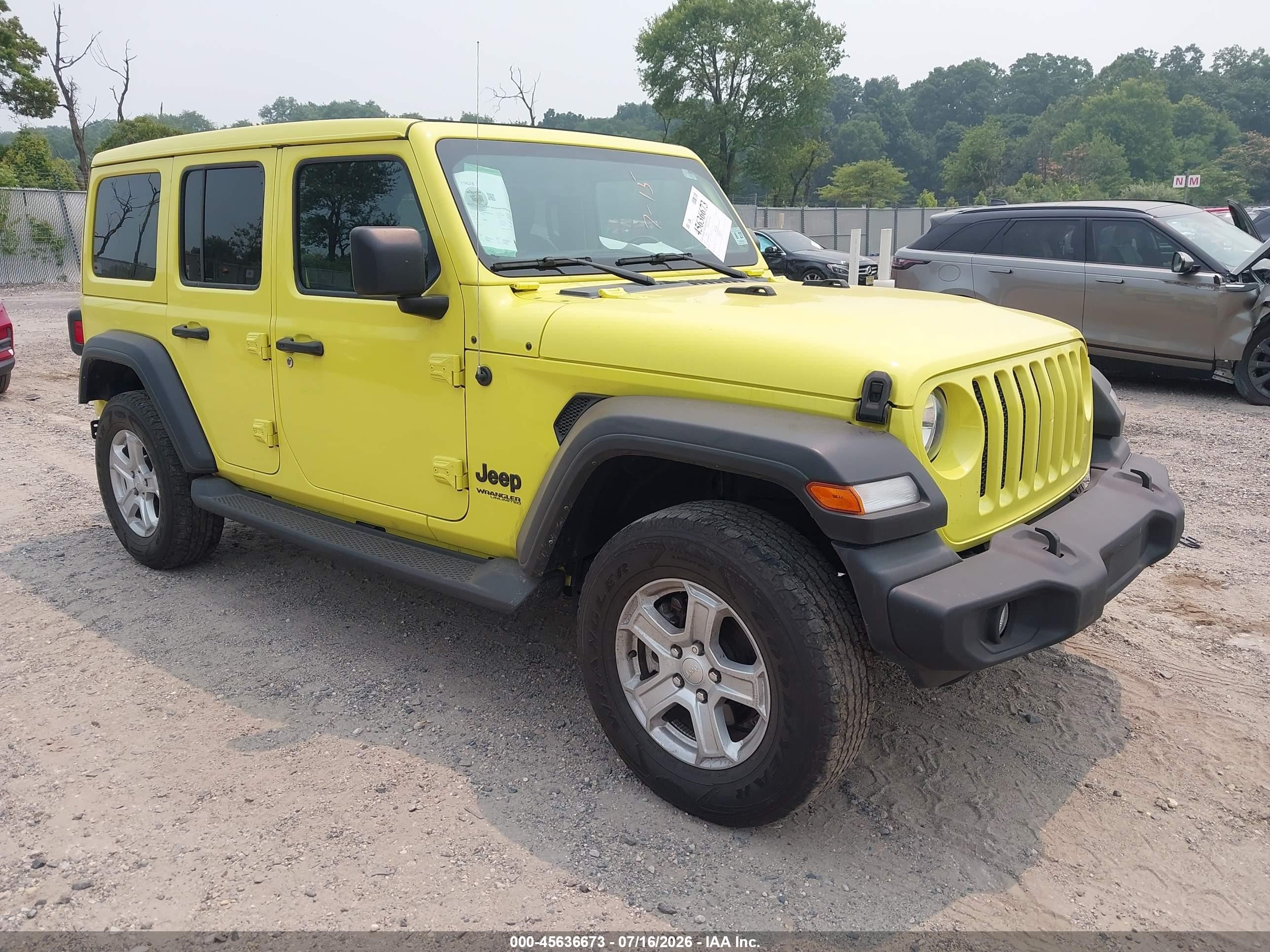 2022 Jeep Wrangler Unlimited VIN 1C4HJXDG9NW215347 — IAAI salvage auction photo