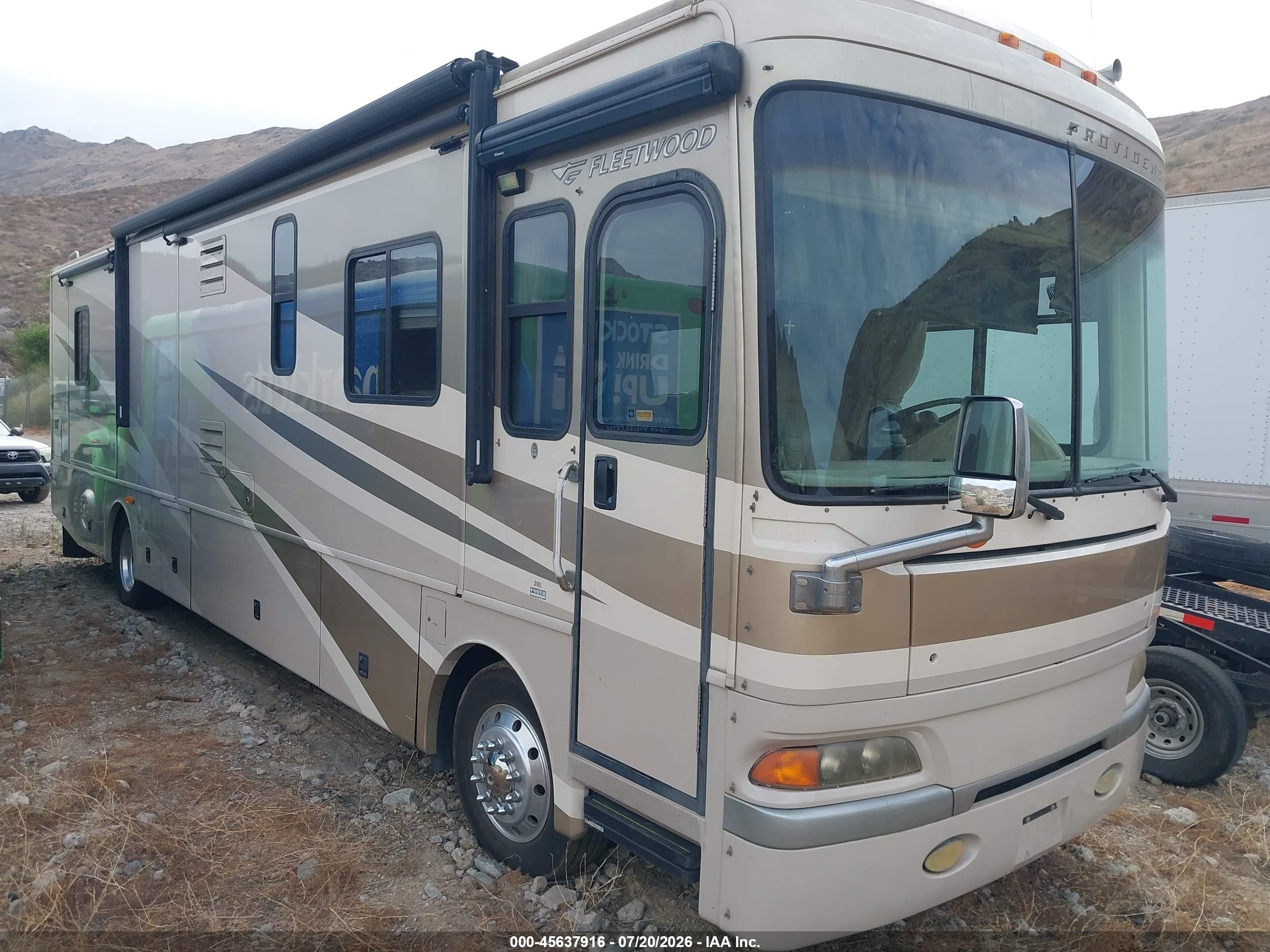 2006 Spartan Motors Motorhome 4vz VIN 4VZBN1M906C053182 IAAI salvage auction — Side, Salvage (California), sold $7,550 on 2026-09-16 (photo 1)