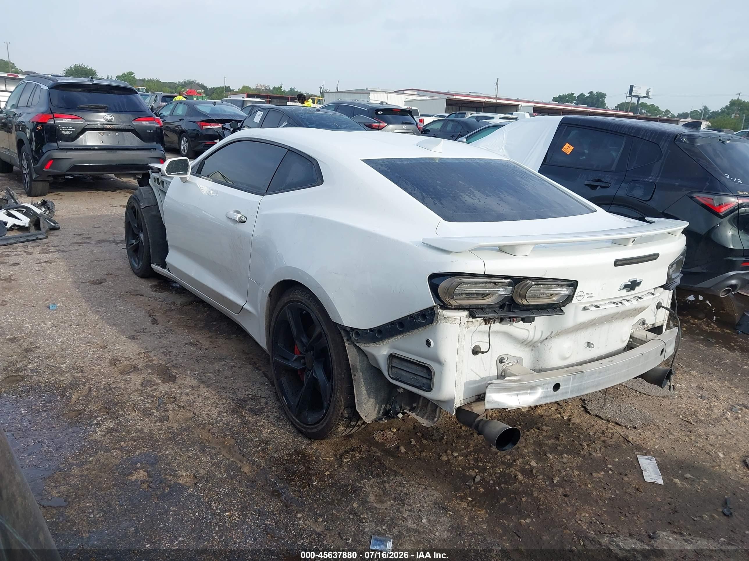 2019 Chevrolet Camaro VIN 1G1FH1R76K0103282 IAAI salvage auction — Front & Rear, Original (Texas), sold $8,400 on 2026-09-24 (photo 3)