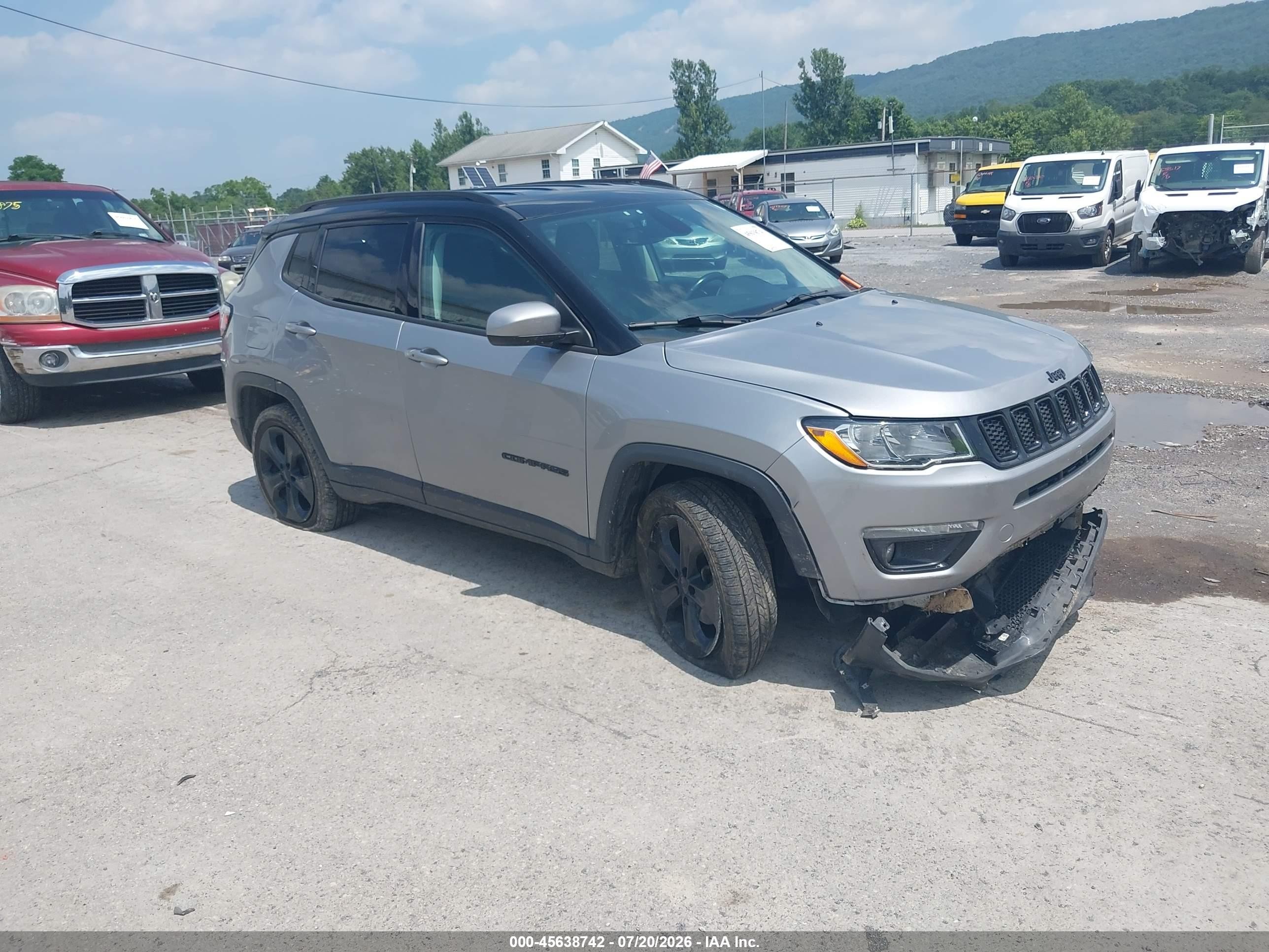 2018 Jeep Compass VIN 3C4NJDBB8JT433739 IAAI salvage auction — Front End, Salvage (Idaho), sold $1,500 on 2026-09-09 (photo 1)