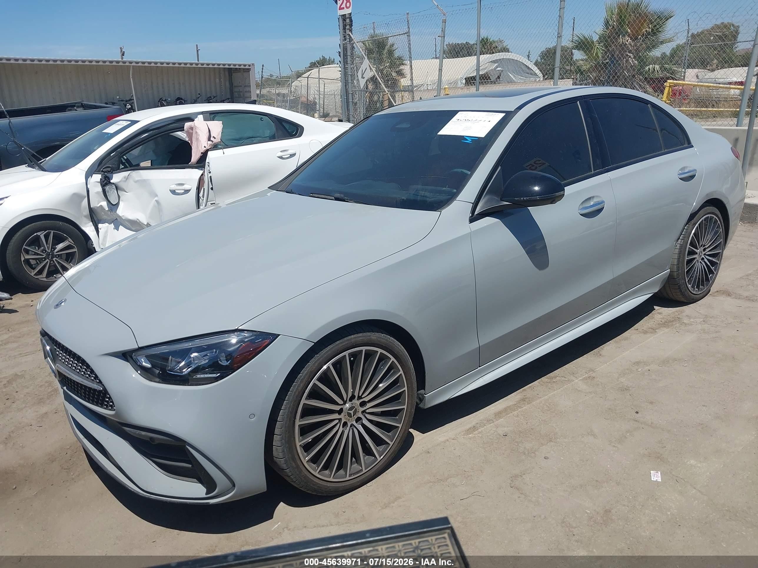 2025 Mercedes-Benz C-Class VIN W1KAF4GB2SR267873 IAAI salvage auction — Rear End, Salvage (California), sold $27,500 on 2026-09-03 (photo 2)