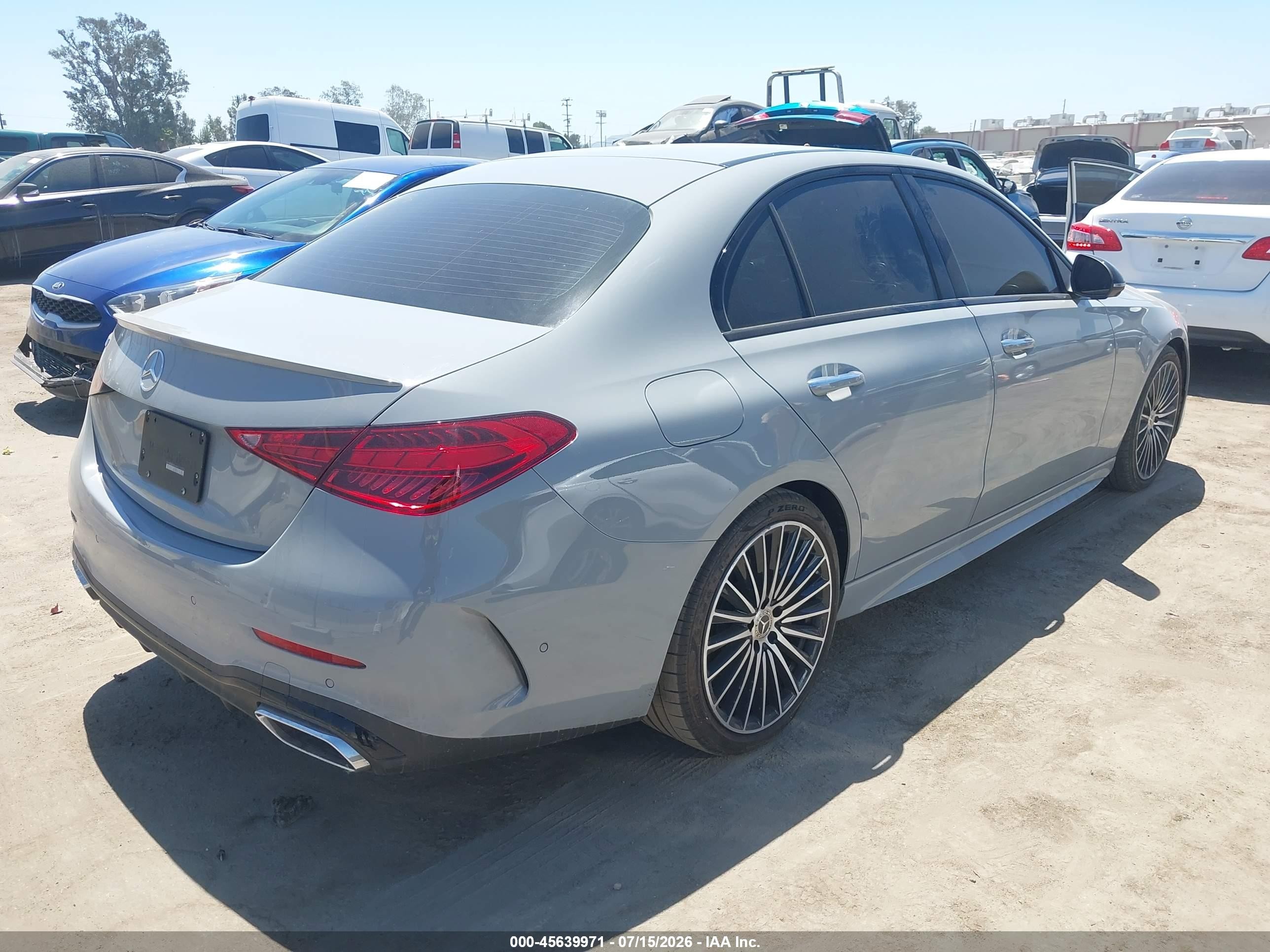 2025 Mercedes-Benz C-Class VIN W1KAF4GB2SR267873 IAAI salvage auction — Rear End, Salvage (California), sold $27,500 on 2026-09-03 (photo 4)