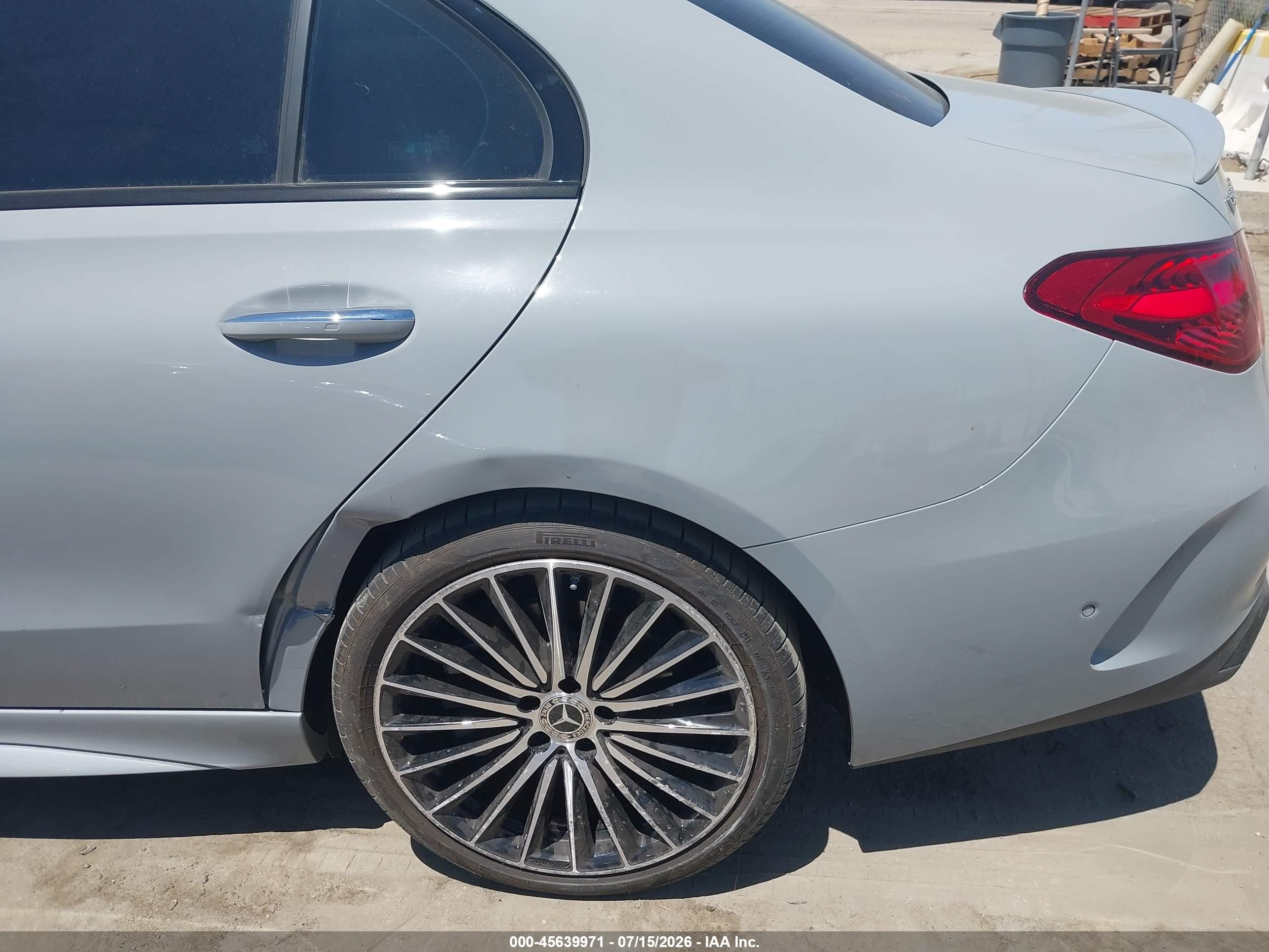 2025 Mercedes-Benz C-Class VIN W1KAF4GB2SR267873 IAAI salvage auction — Rear End, Salvage (California), sold $27,500 on 2026-09-03 (photo 6)
