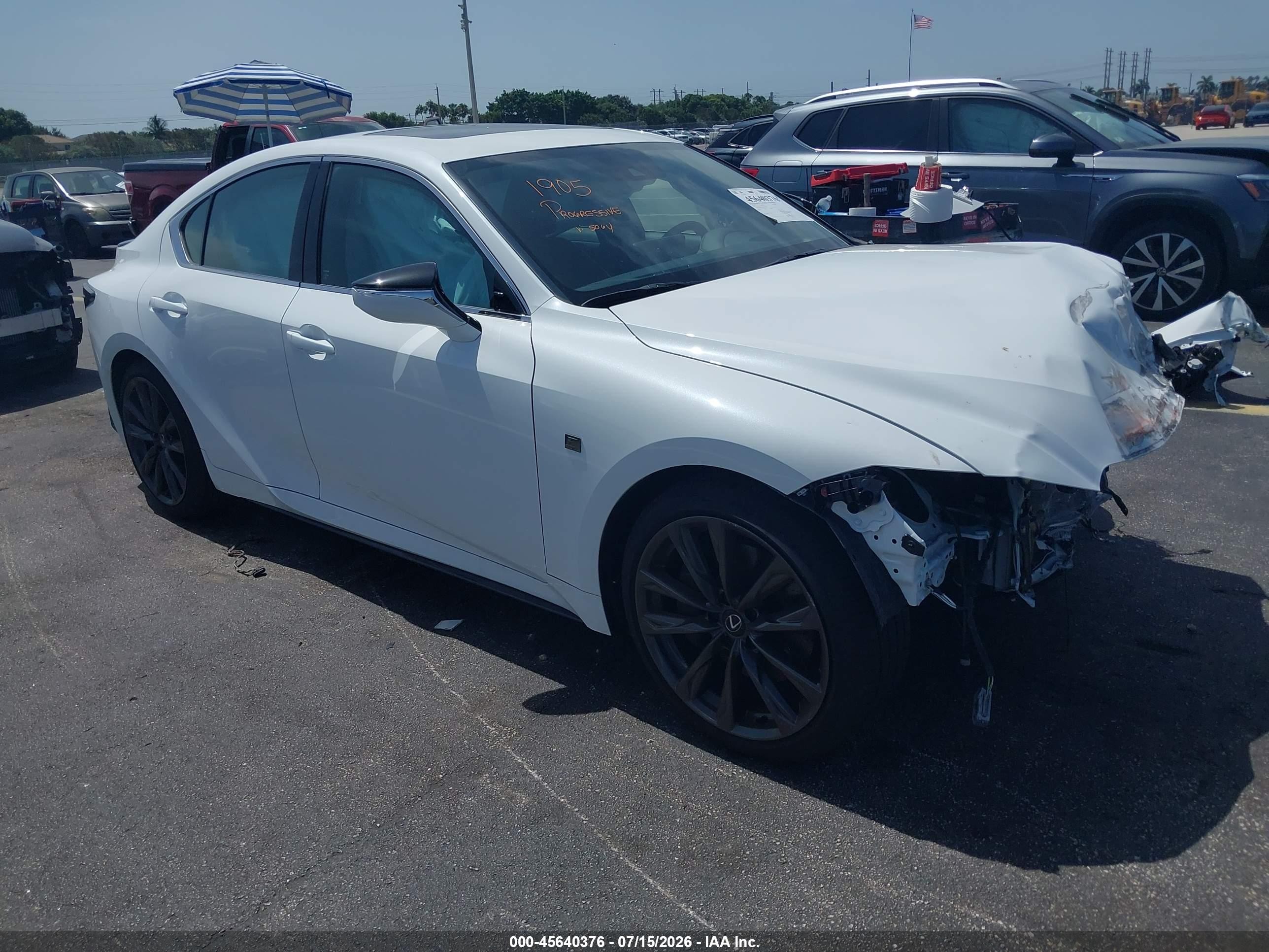 2025 Lexus IS 350 VIN JTHBZ1B25S5095064 — IAAI salvage auction photo
