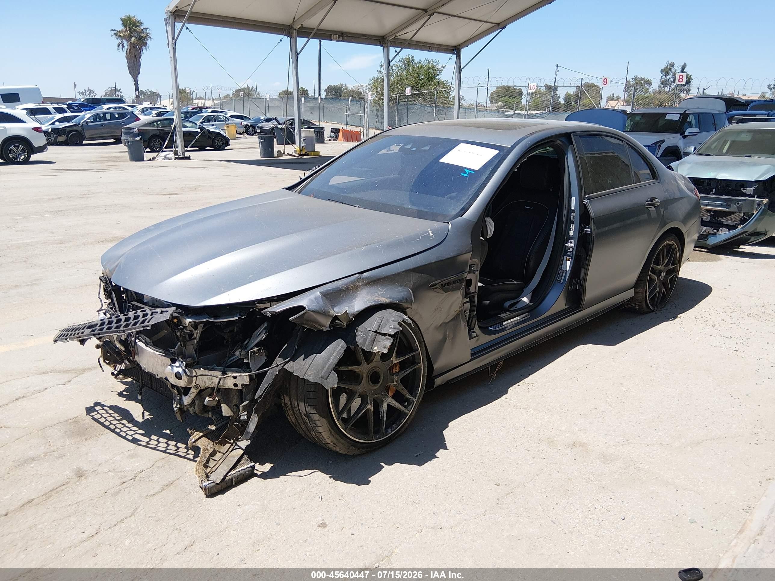 2021 Mercedes-Benz E-Class VIN W1KZF8KB2MA855937 IAAI salvage auction — Front & Rear, Salvage (California), sold $28,500 on 2026-10-07 (photo 2)