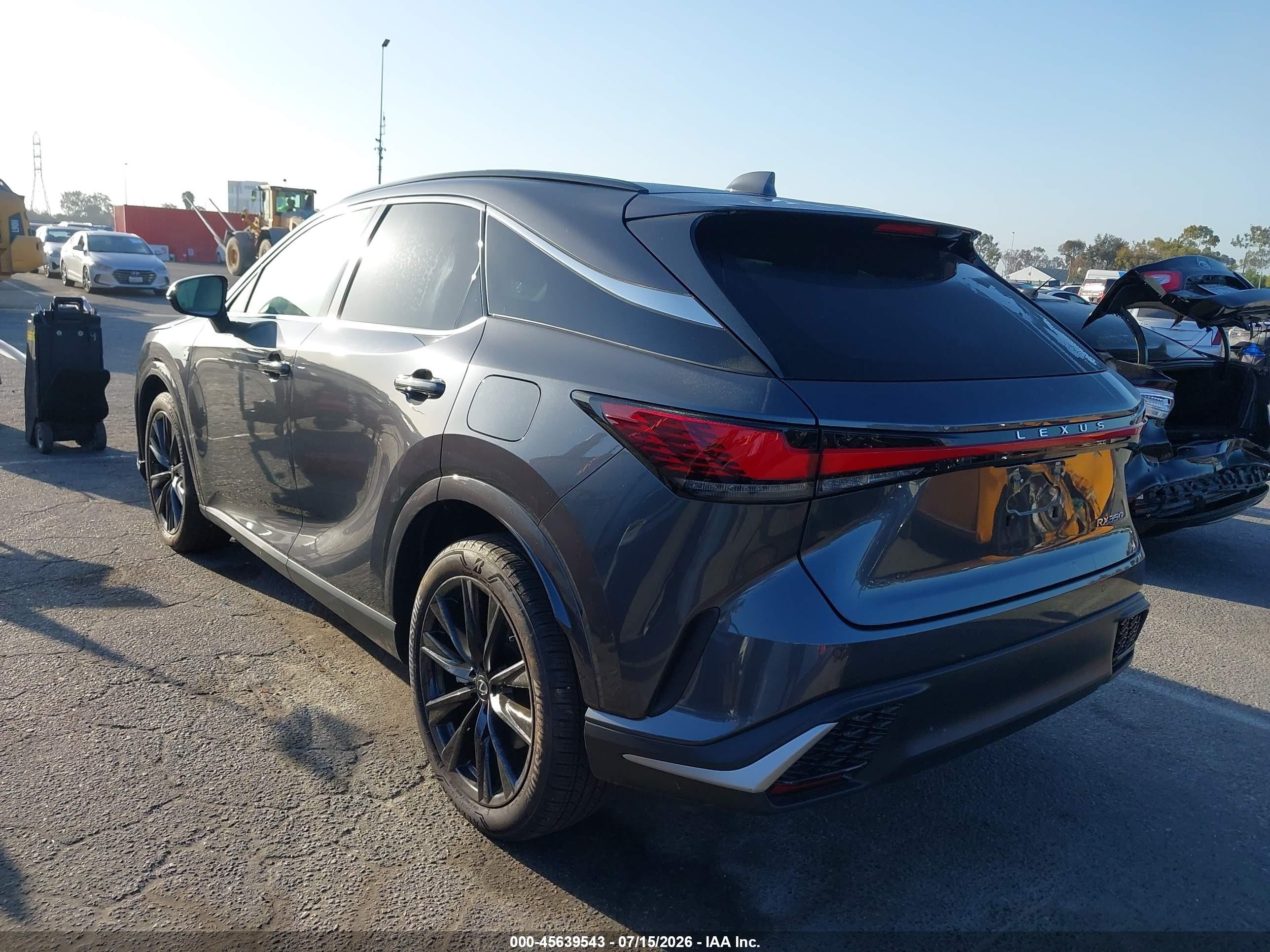 2025 Lexus Rx VIN 2T2BAMBA1SC068363 IAAI salvage auction — Side, Salvage (California), sold $28,500 on 2026-09-10 (photo 3)