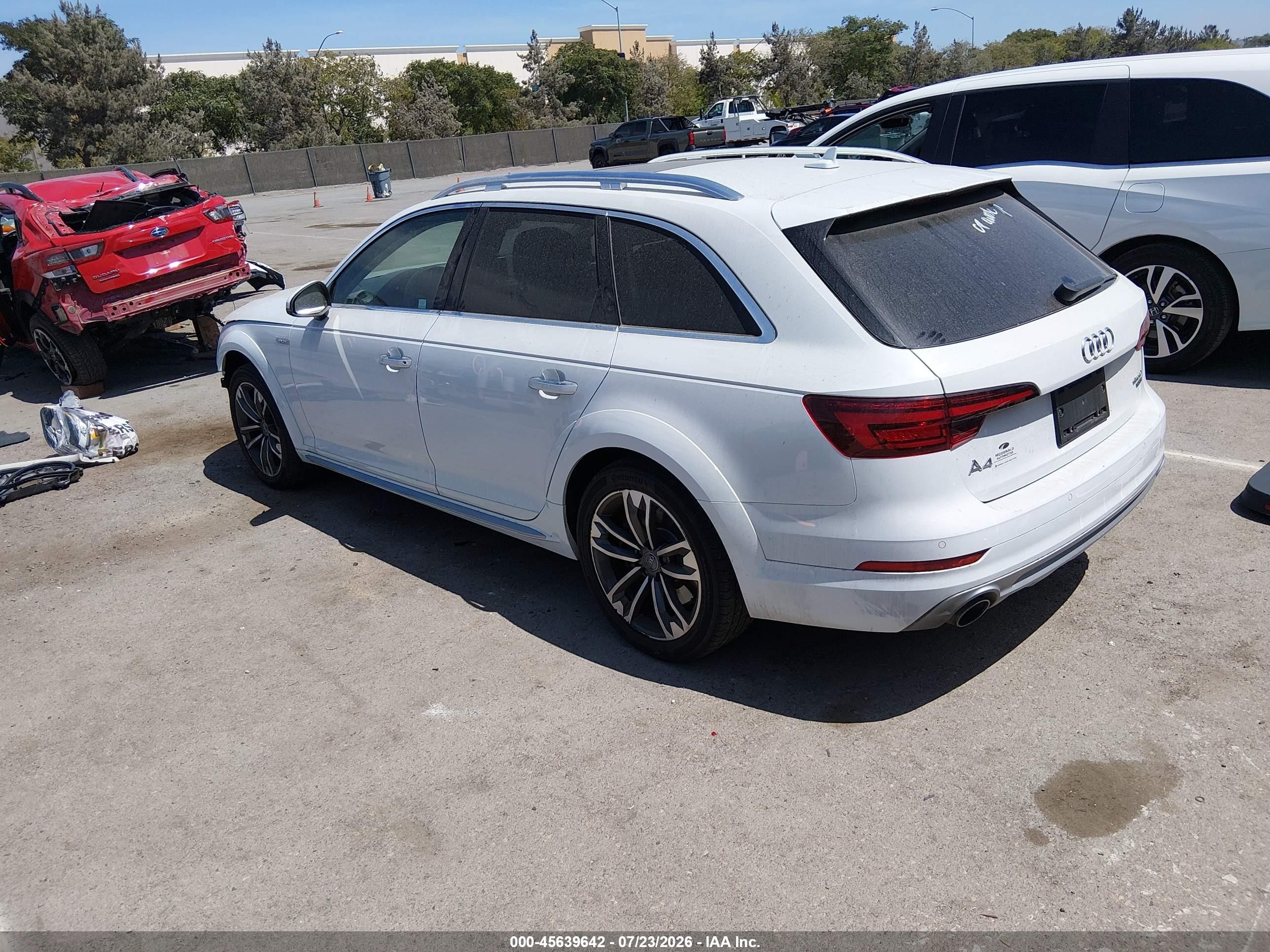 2018 Audi A4 allroad VIN WA19NAF46JA089913 IAAI salvage auction — Front End, Wait Title, sold $5,400 on 2026-09-20 (photo 3)
