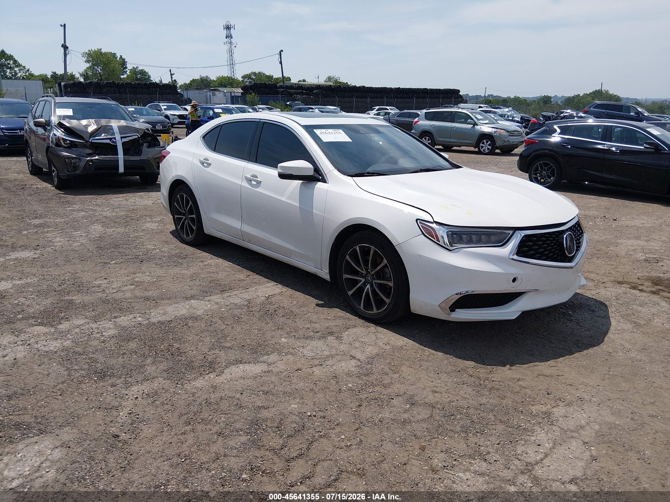2018 Acura Tlx VIN 19UUB3F3XJA003824 IAAI salvage auction — Side, Salvage (Pennsylvania), sold $3,550 on 2026-09-24 (photo 1)