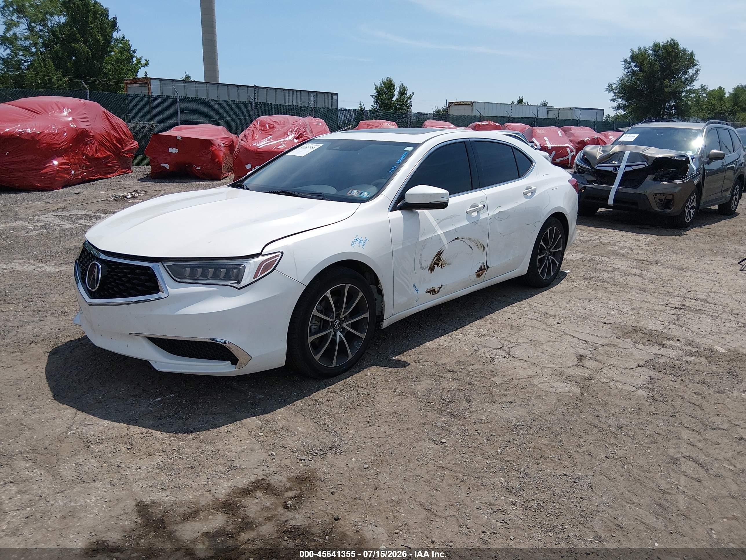2018 Acura Tlx VIN 19UUB3F3XJA003824 IAAI salvage auction — Side, Salvage (Pennsylvania), sold $3,550 on 2026-09-24 (photo 2)