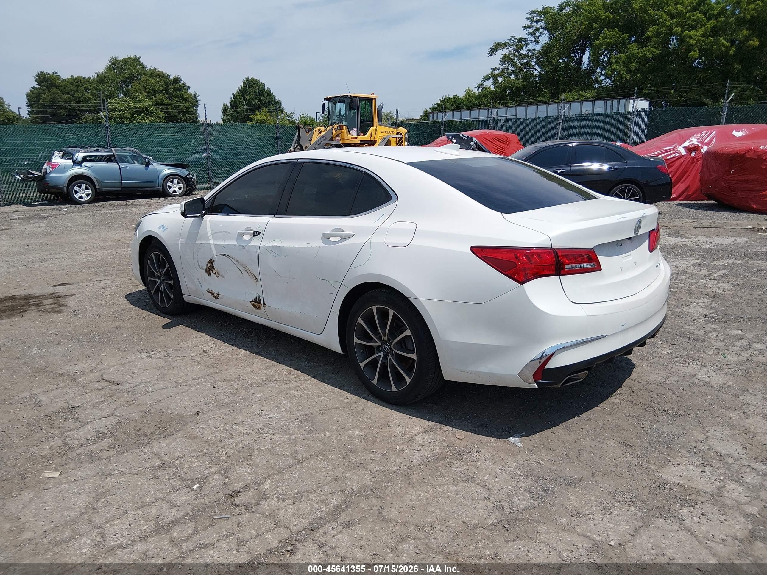2018 Acura Tlx VIN 19UUB3F3XJA003824 IAAI salvage auction — Side, Salvage (Pennsylvania), sold $3,550 on 2026-09-24 (photo 3)