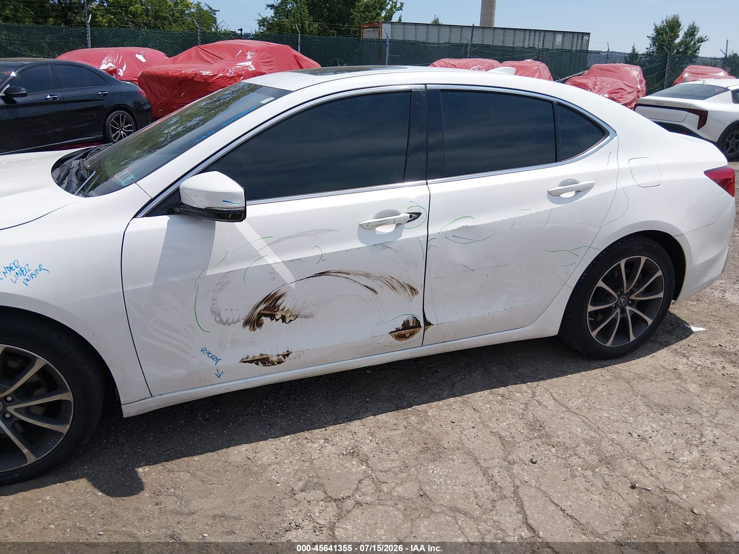 2018 Acura Tlx VIN 19UUB3F3XJA003824 IAAI salvage auction — Side, Salvage (Pennsylvania), sold $3,550 on 2026-09-24 (photo 6)