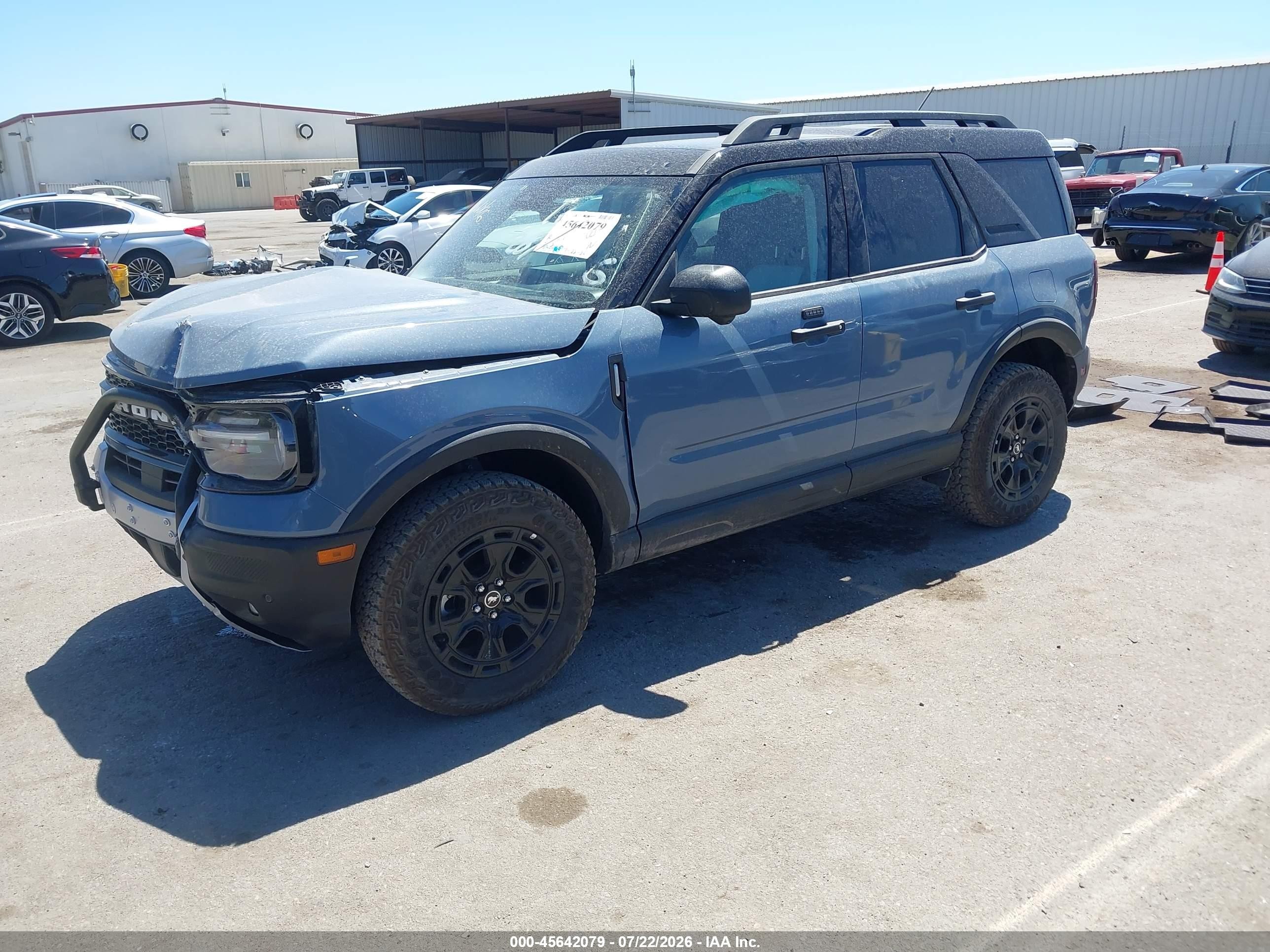 2025 Ford Bronco Sport VIN 3FMCR9DA8SRF17703 IAAI salvage auction — Front End, Wait Title, sold $10,300 on 2026-09-20 (photo 2)