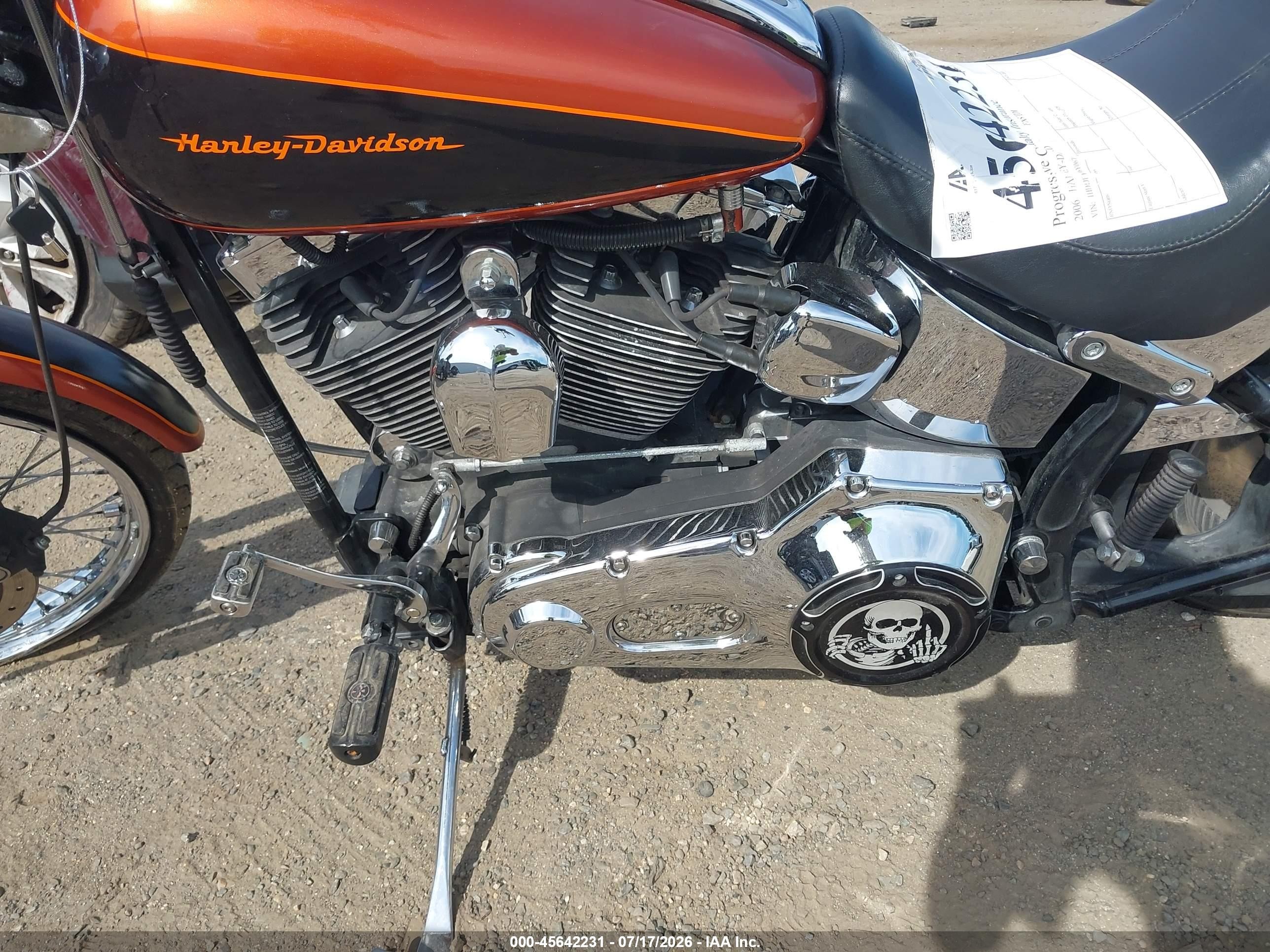 2006 Harley-davidson Fxstdi VIN 1HD1JBB186Y067229 IAAI salvage auction — Unknown, Salvage (Massachusetts), sold $1,400 on 2026-09-02 (photo 9)