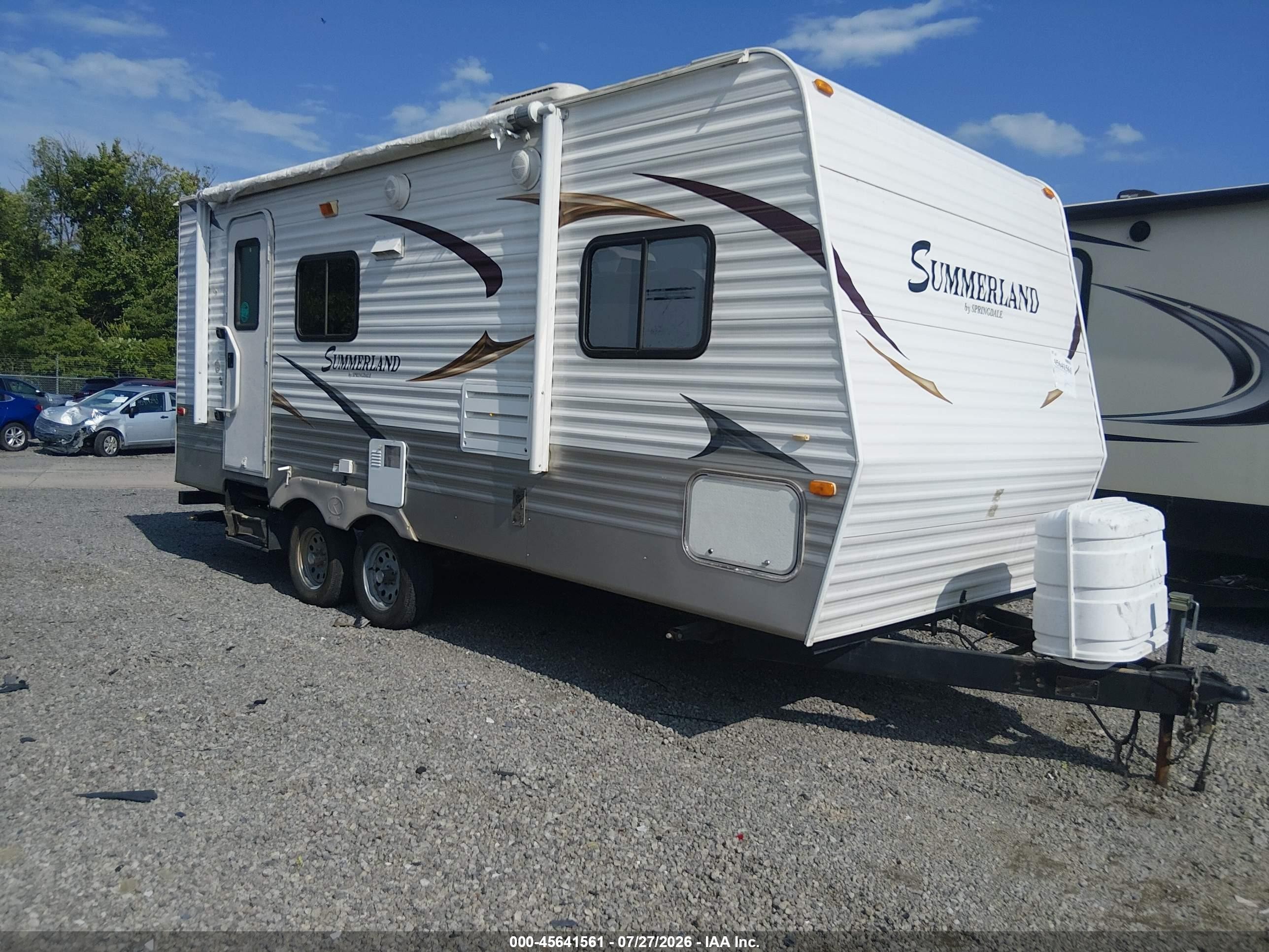2011 Keystone Rv Summerland VIN 4YDT1902XB3151149 IAAI salvage auction — Unknown, Salvage (Missouri), sold $1,150 on 2026-09-09 (photo 1)