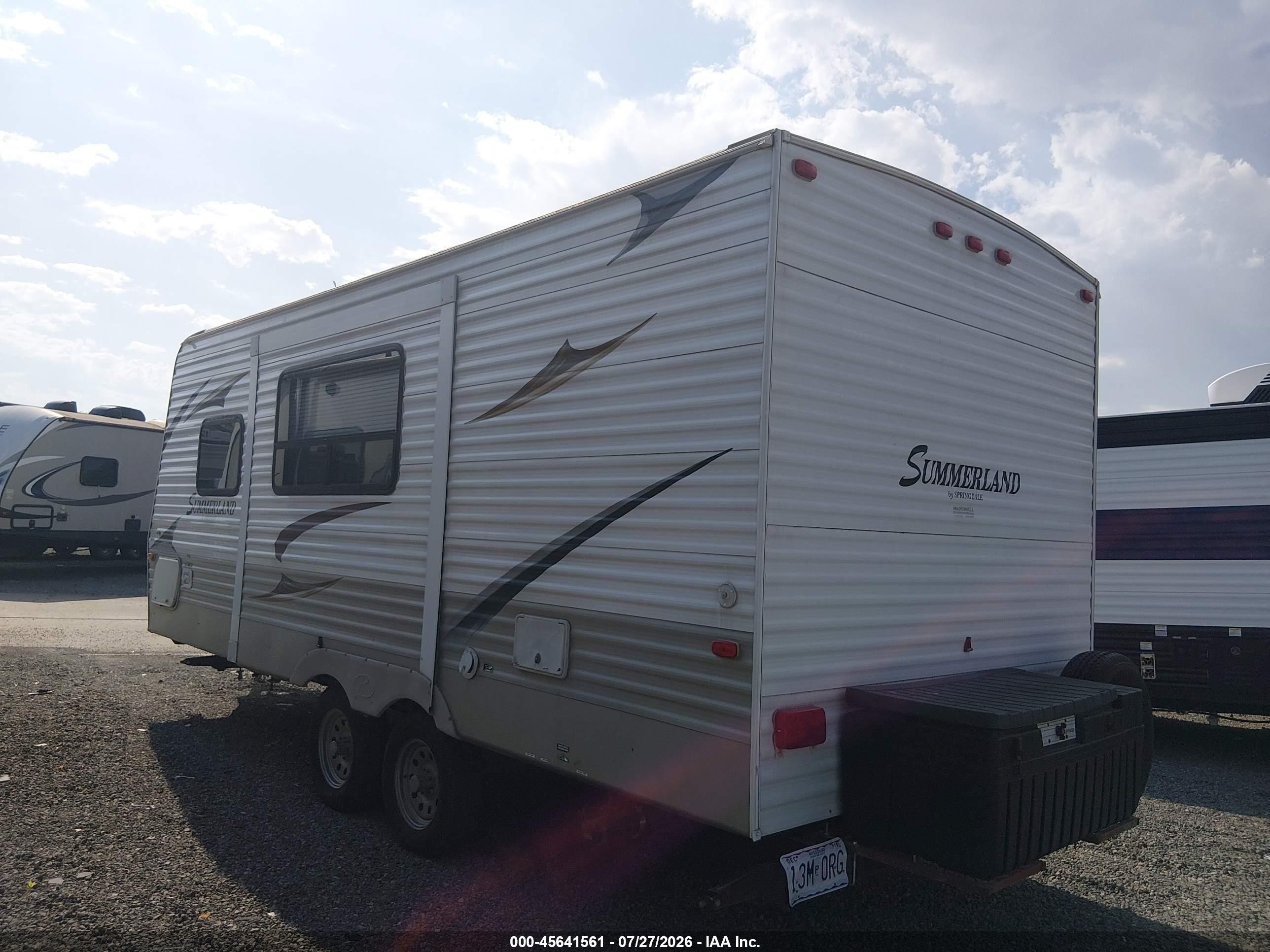 2011 Keystone Rv Summerland VIN 4YDT1902XB3151149 IAAI salvage auction — Unknown, Salvage (Missouri), sold $1,150 on 2026-09-09 (photo 3)