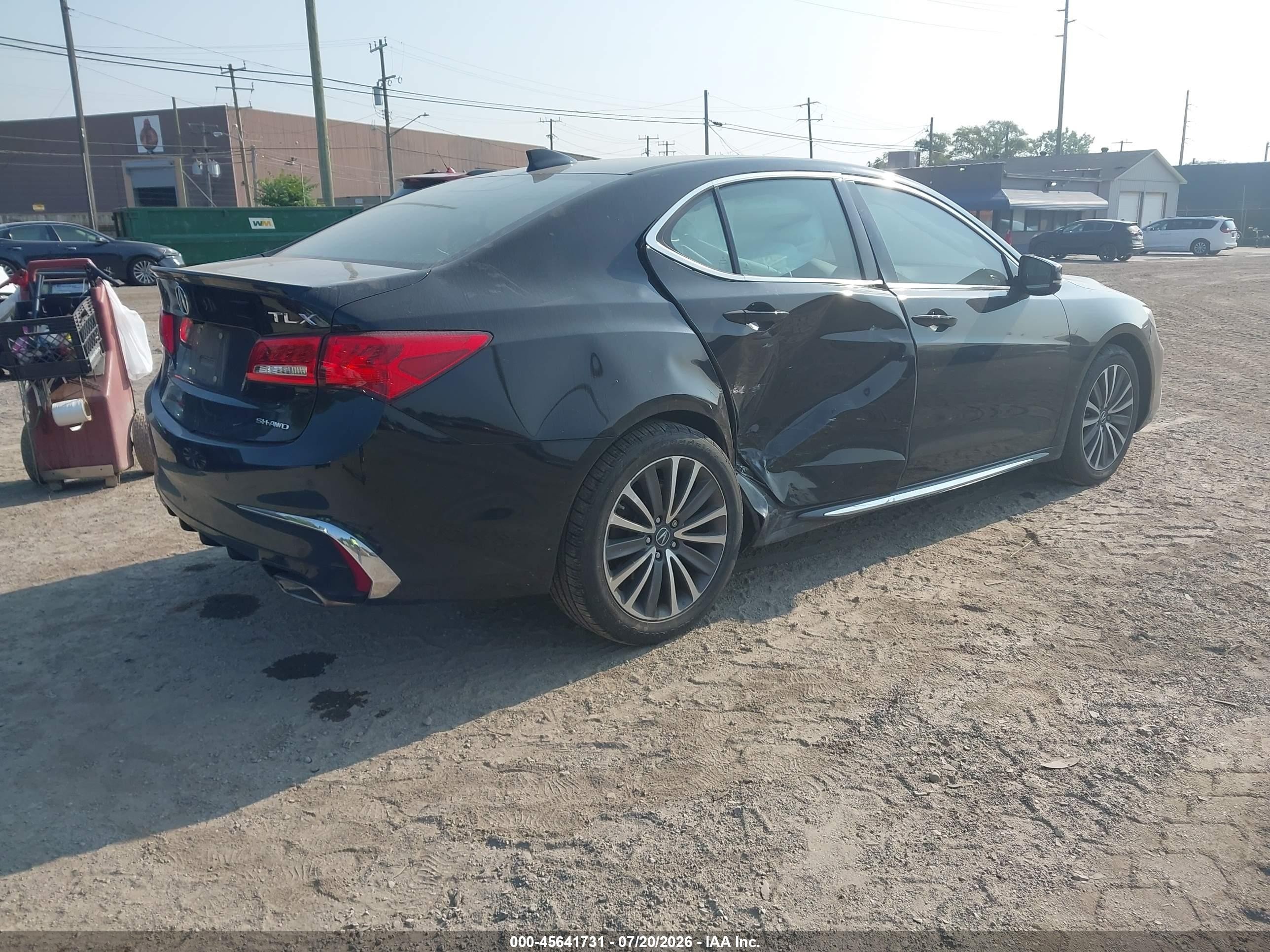 2018 Acura Tlx VIN 19UUB3F75JA004091 IAAI salvage auction — Side, Clear (Michigan), sold $3,950 on 2026-09-05 (photo 4)