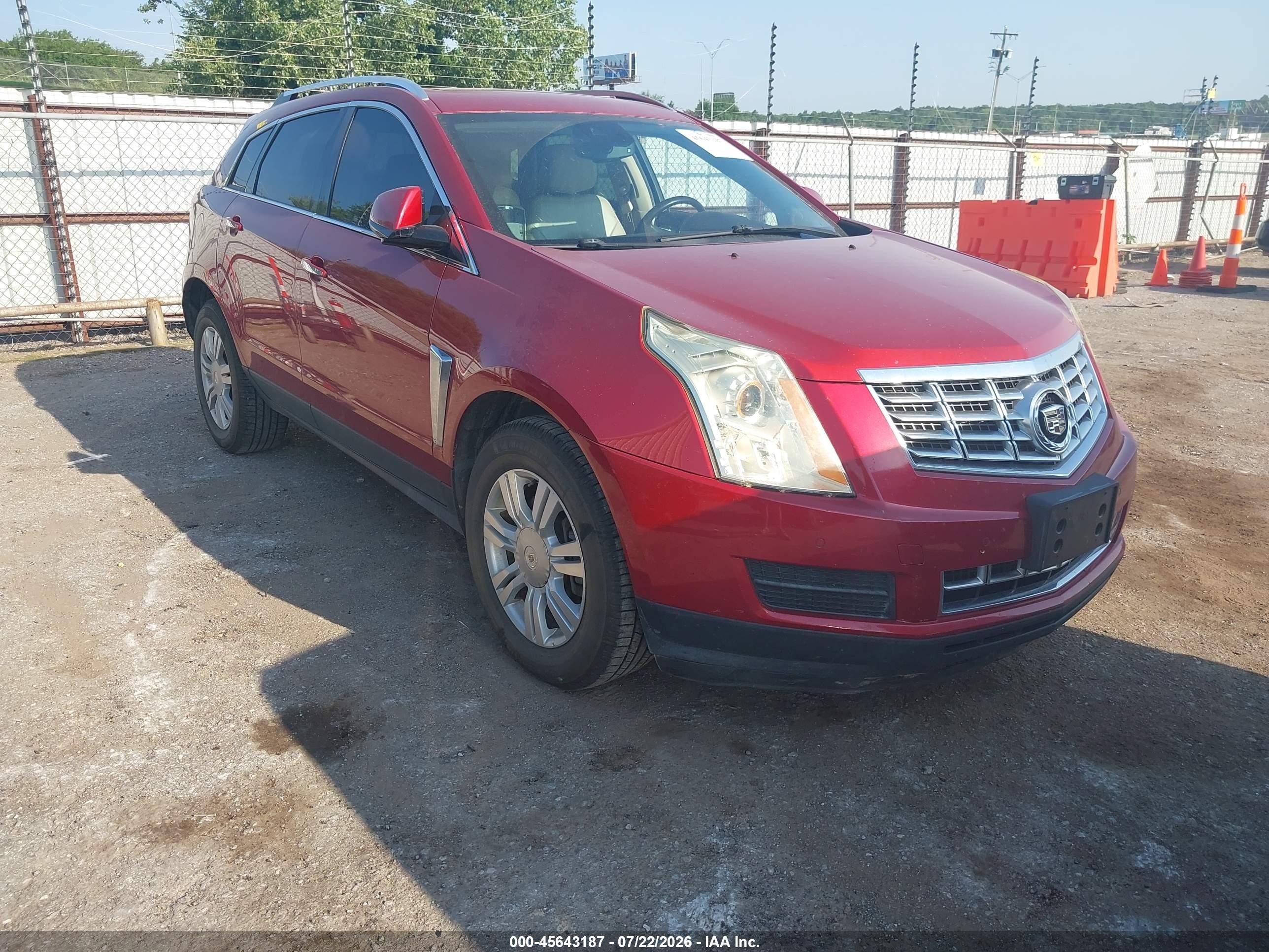 2015 Cadillac Srx VIN 3GYFNBE38FS632136 IAAI salvage auction — Rear End, Clear (Oklahoma), sold $1,750 on 2026-08-31 (photo 1)