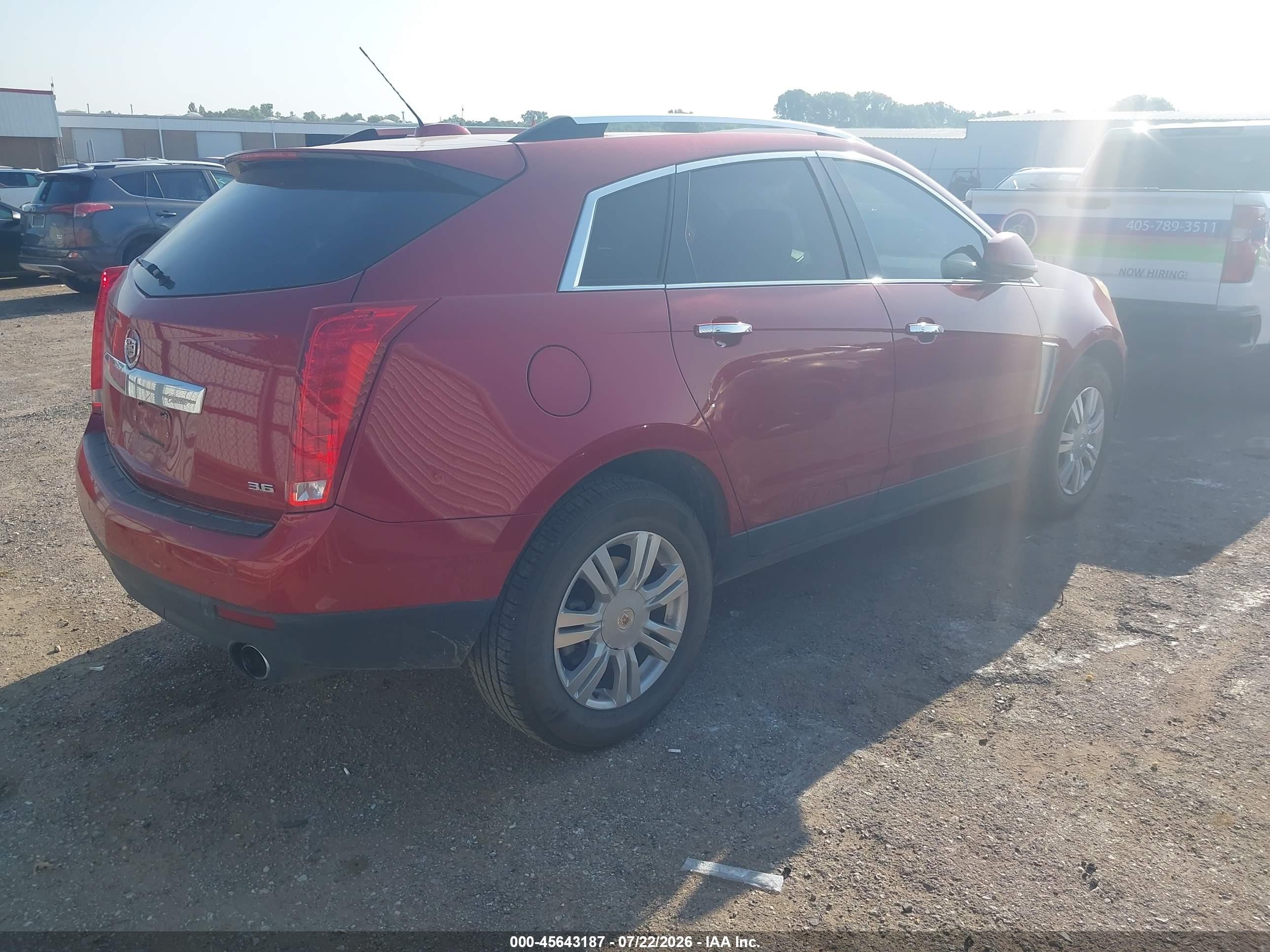 2015 Cadillac Srx VIN 3GYFNBE38FS632136 IAAI salvage auction — Rear End, Clear (Oklahoma), sold $1,750 on 2026-08-31 (photo 4)
