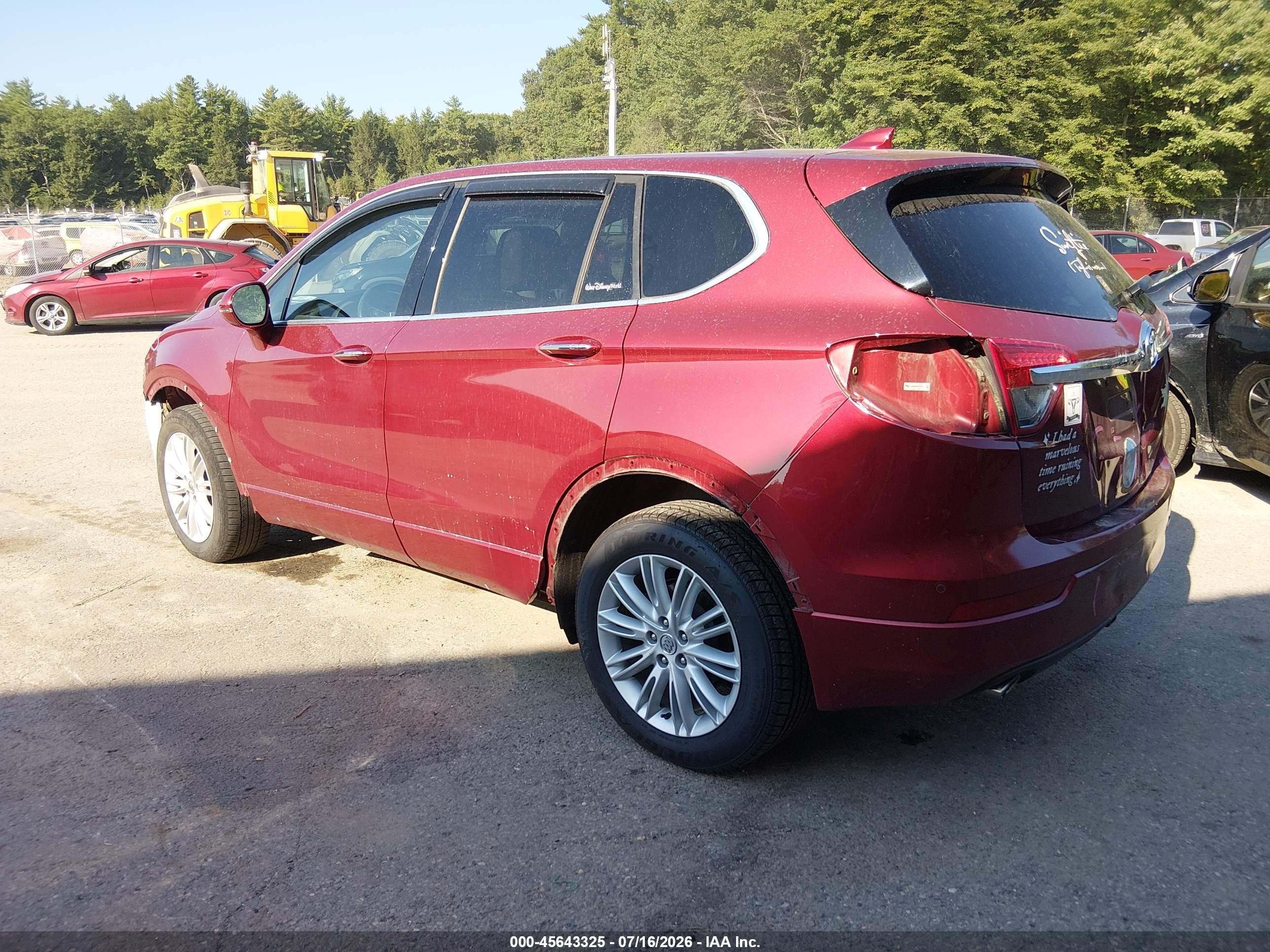 2018 Buick Envision VIN LRBFXBSA6JD055052 IAAI salvage auction — Front End, Salvage (Maine), sold $350 on 2026-09-08 (photo 3)