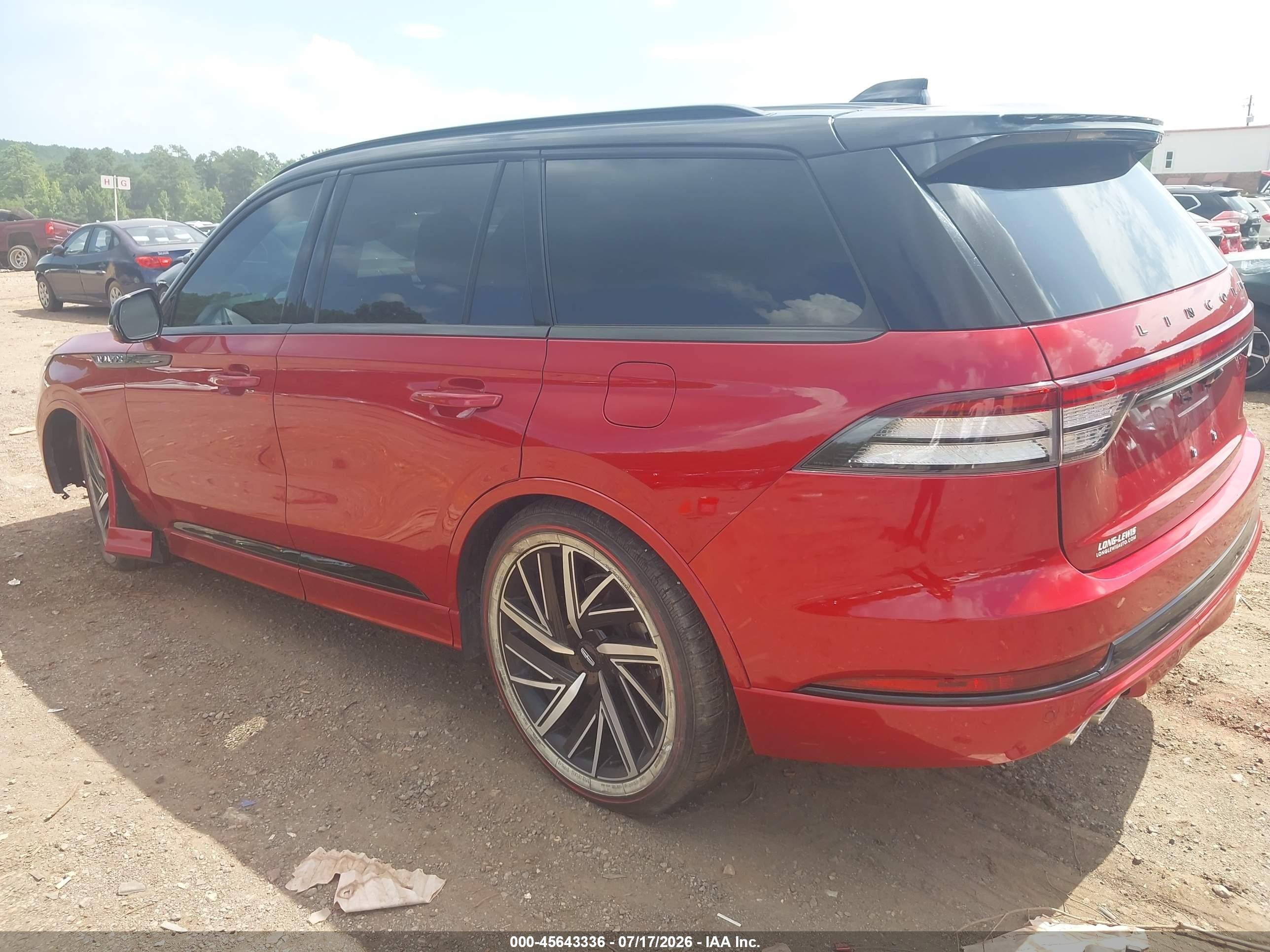 2025 Lincoln Aviator VIN 5LM5J9XC1SGL02164 IAAI salvage auction — Unknown, Salvage (Alabama), sold $18,000 on 2026-08-31 (photo 3)