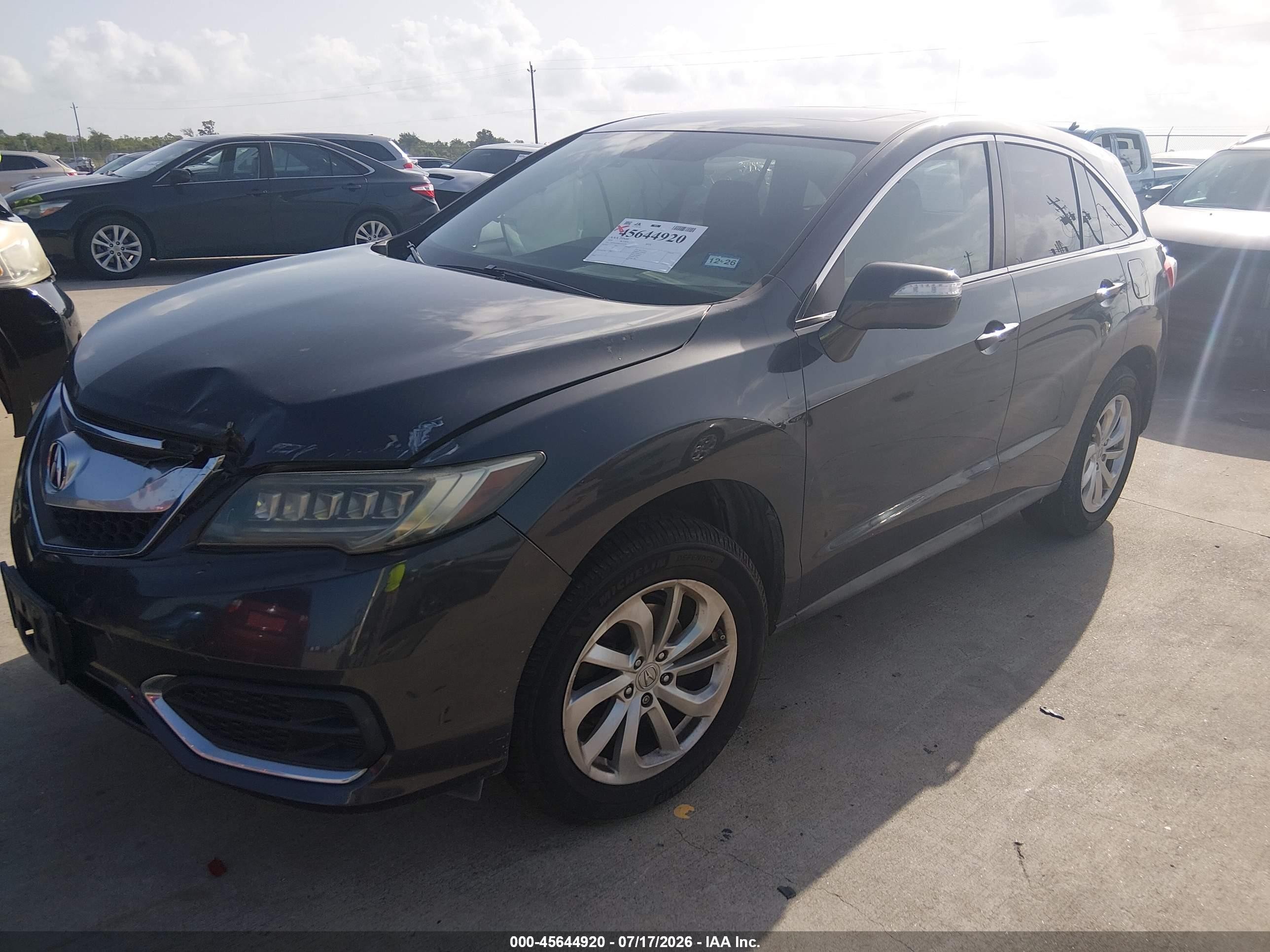 2016 Acura RDX VIN 5J8TB3H58GL012299 IAAI salvage auction — Side, Wait Title, sold $1,950 on 2026-09-20 (photo 2)