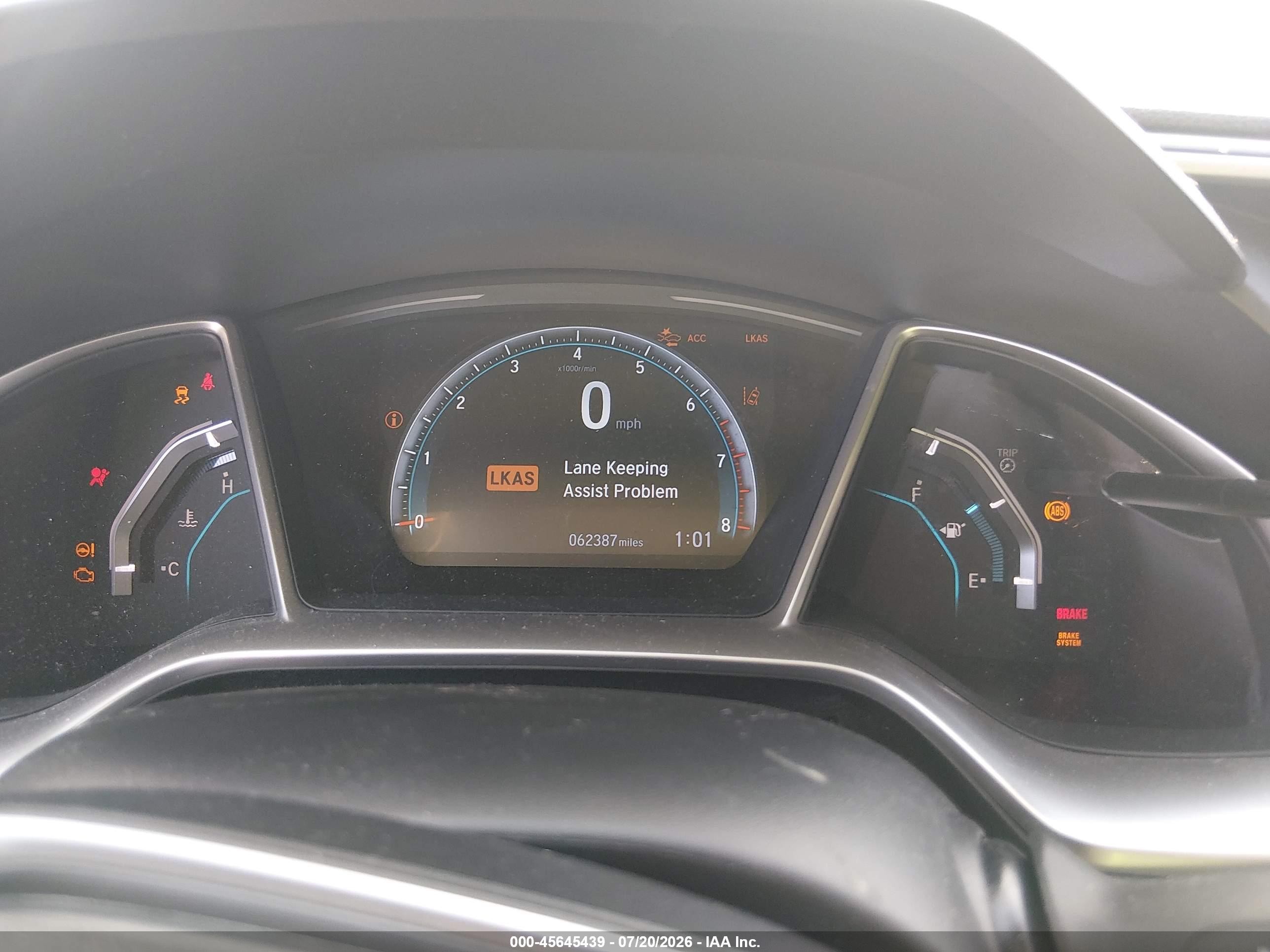 2019 Honda Civic VIN JHMFC1F31KX004690 IAAI salvage auction — Front & Rear, Salvage (Texas), sold $1,950 on 2026-09-09 (photo 7)