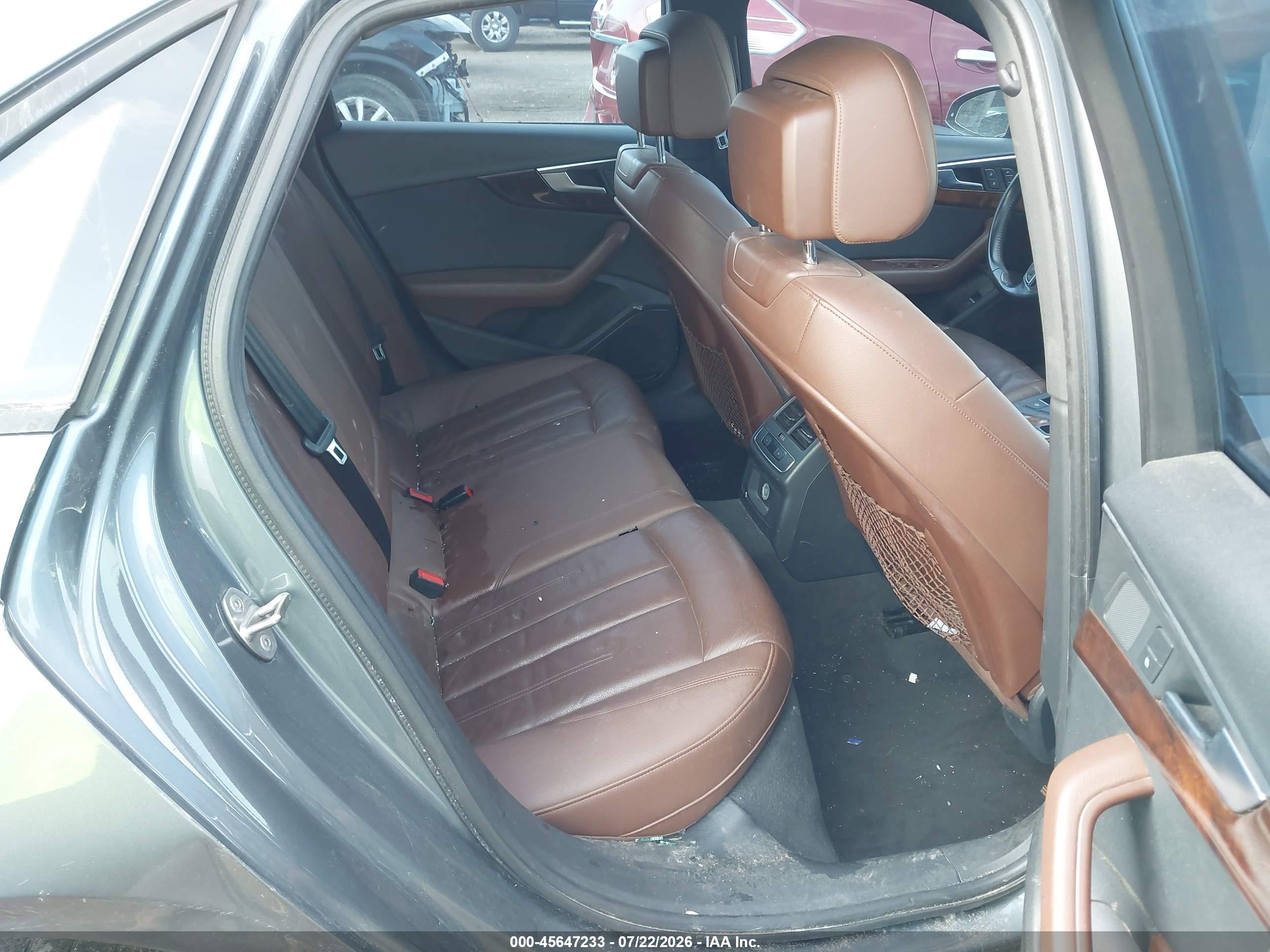 2017 Audi A4 VIN WAUANAF41HN043568 IAAI salvage auction — Front & Rear, Salvage (Ohio), sold $725 on 2026-09-03 (photo 8)