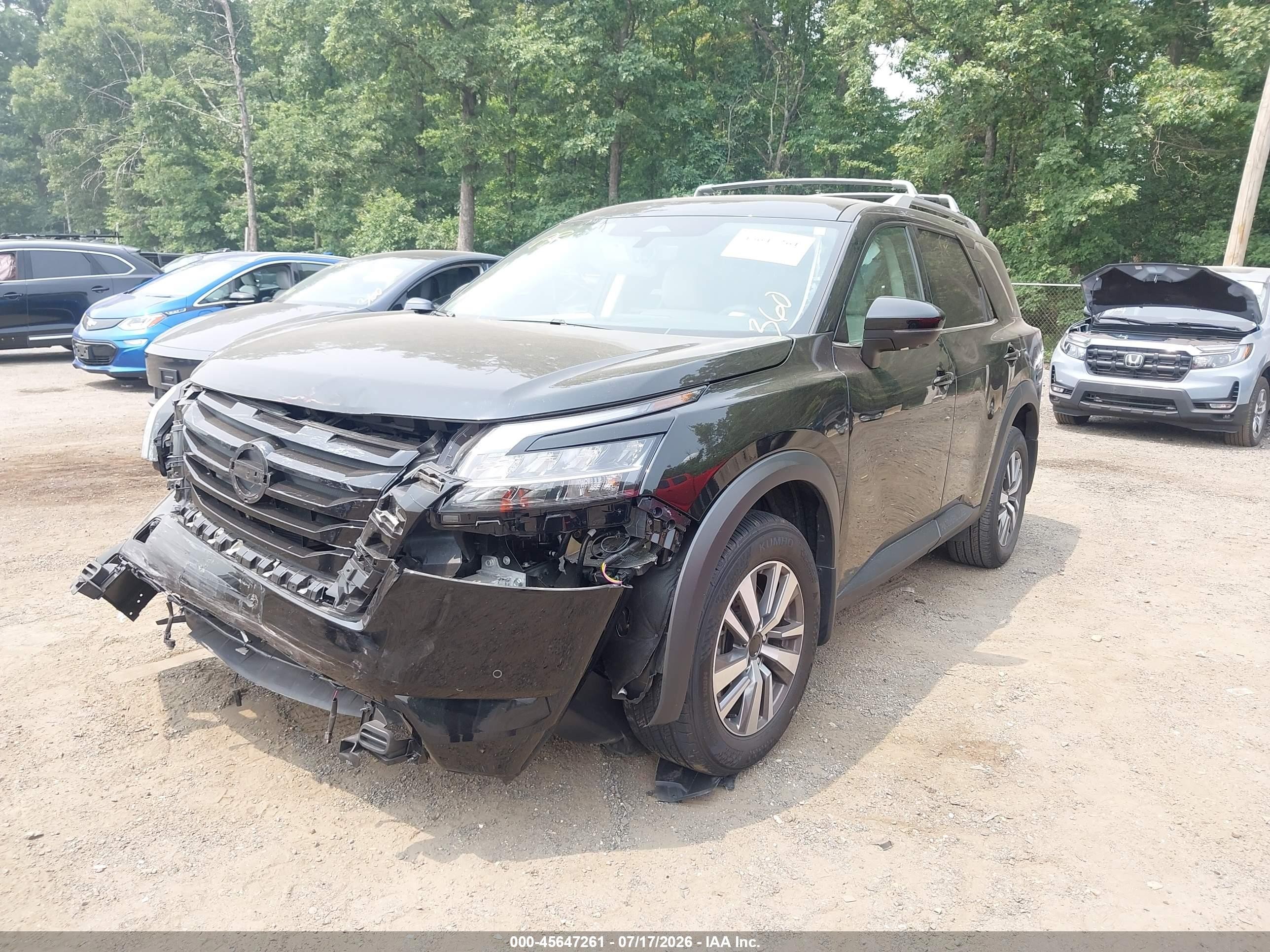2024 Nissan Pathfinder VIN 5N1DR3CC3RC316207 IAAI salvage auction — Front End, Salvage - Greater Than 75% (Maryland), sold $8,300 on 2026-09-09 (photo 2)