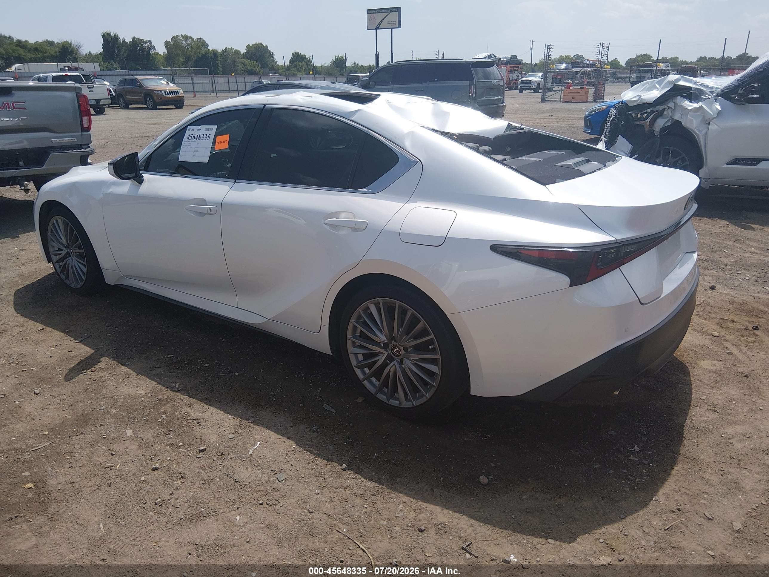2023 Lexus Is VIN JTHD81F28P5051041 IAAI salvage auction — Top/Roof, Salvage (Arkansas), sold $8,400 on 2026-09-02 (photo 3)