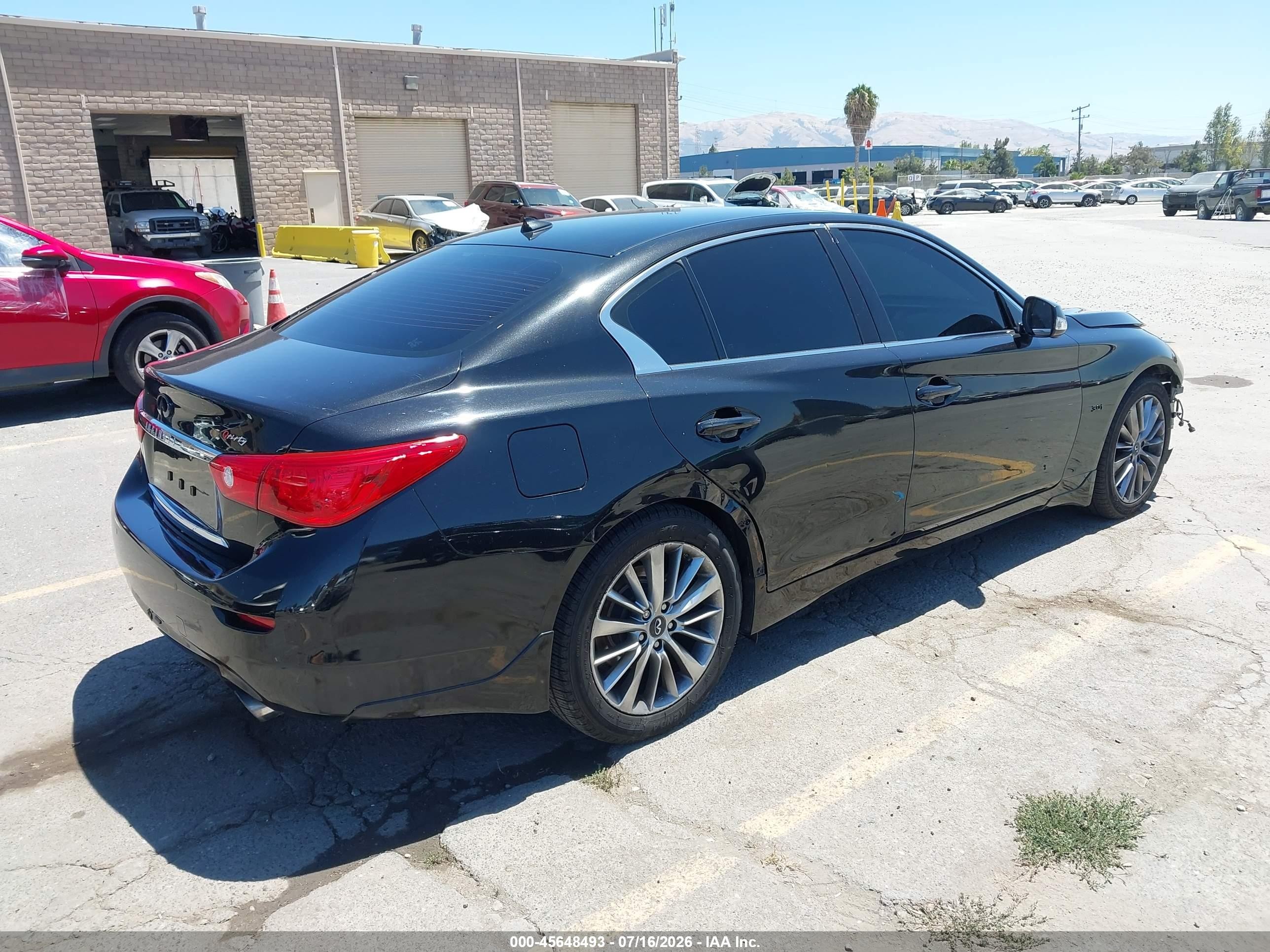 2017 Infiniti Q50 VIN JN1EV7APXHM731182 IAAI salvage auction — Front End, Salvage (California), sold $3,650 on 2026-09-21 (photo 4)