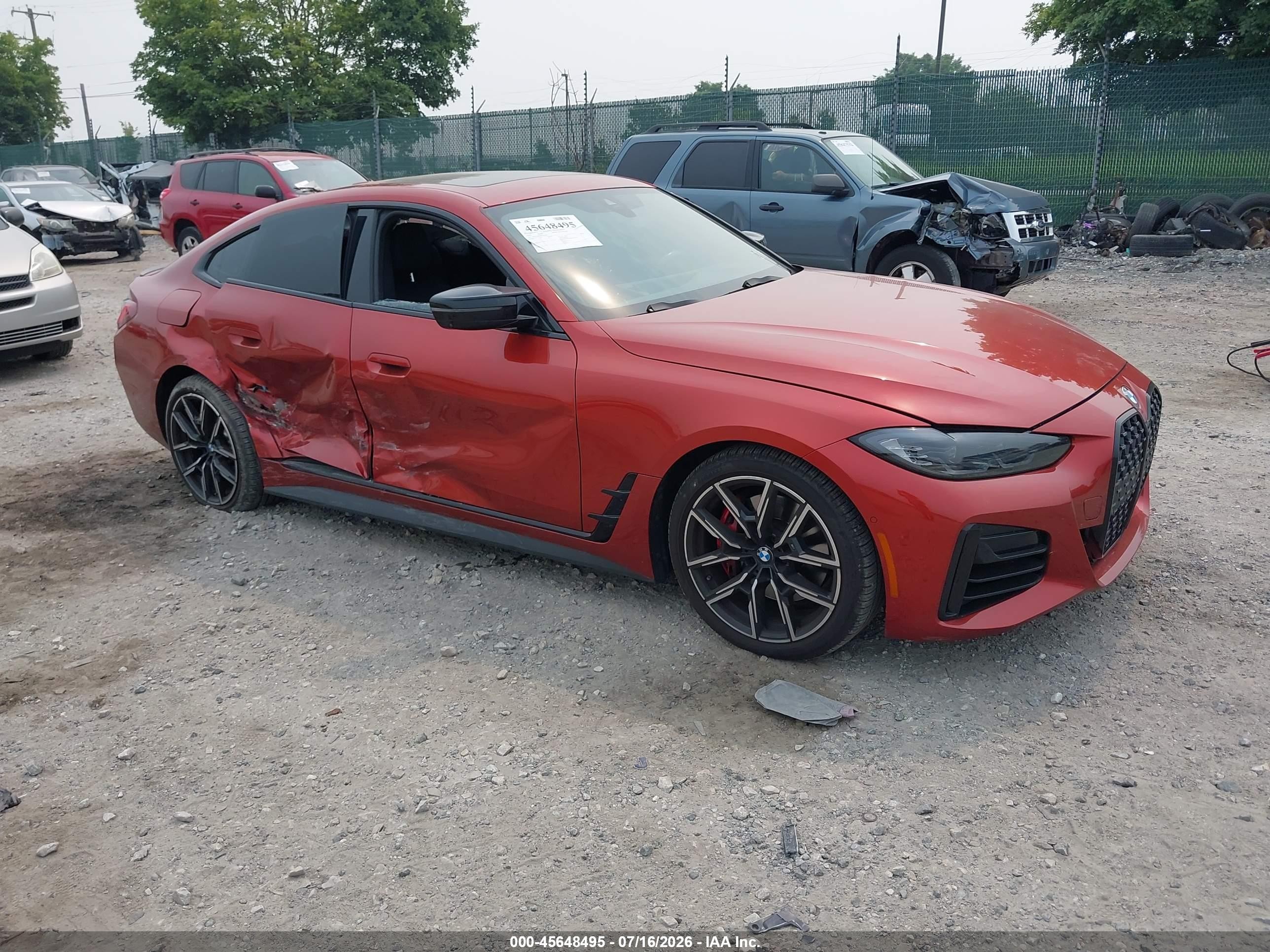2024 BMW M440i Gran Coupe VIN WBA13AW05RFR10629 — IAAI salvage auction photo