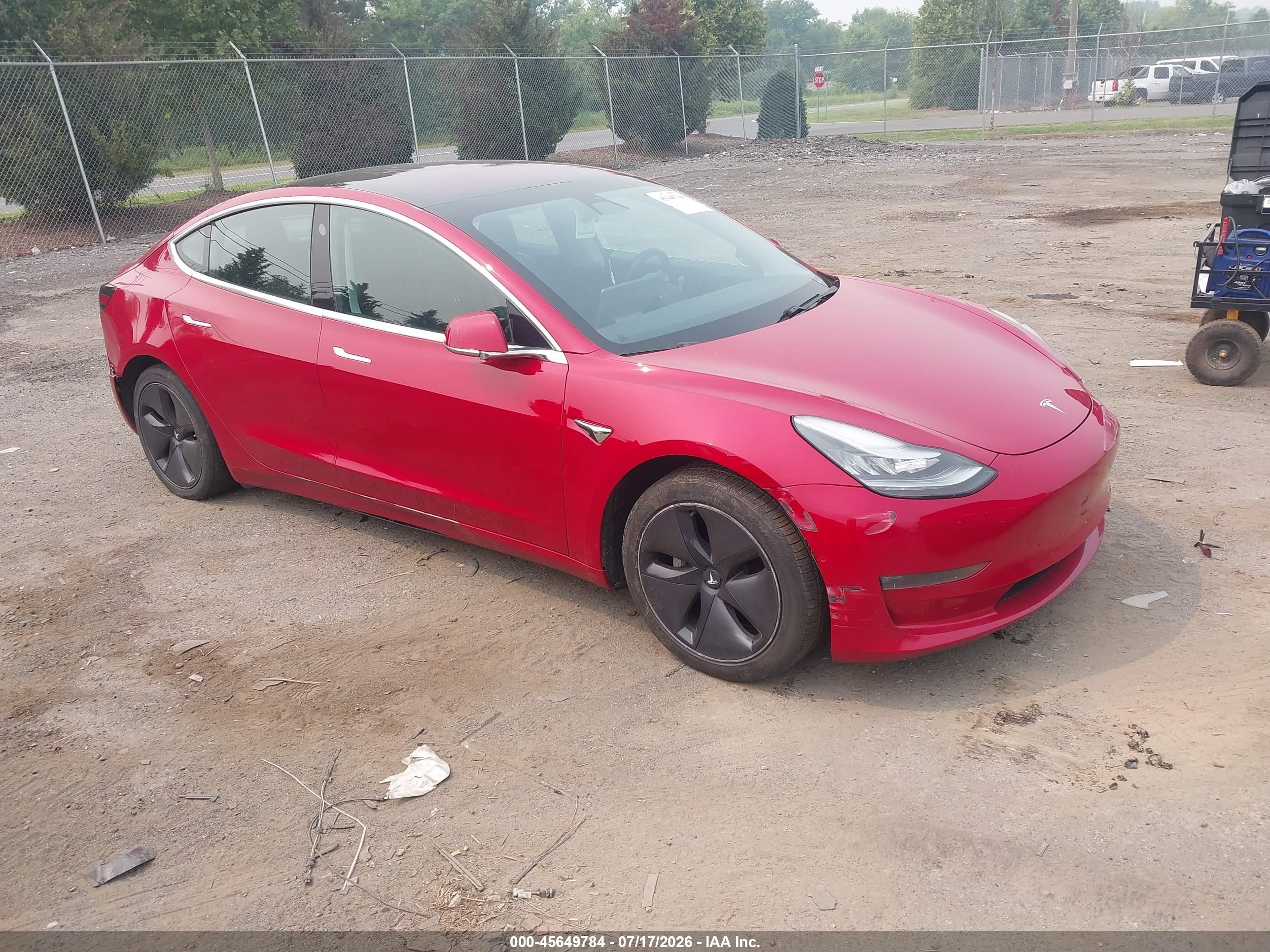 2018 Tesla Model 3 VIN 5YJ3E1EA6JF122970 IAAI salvage auction — Front & Rear, Salvage (Virginia), sold $3,200 on 2026-09-03 (photo 1)